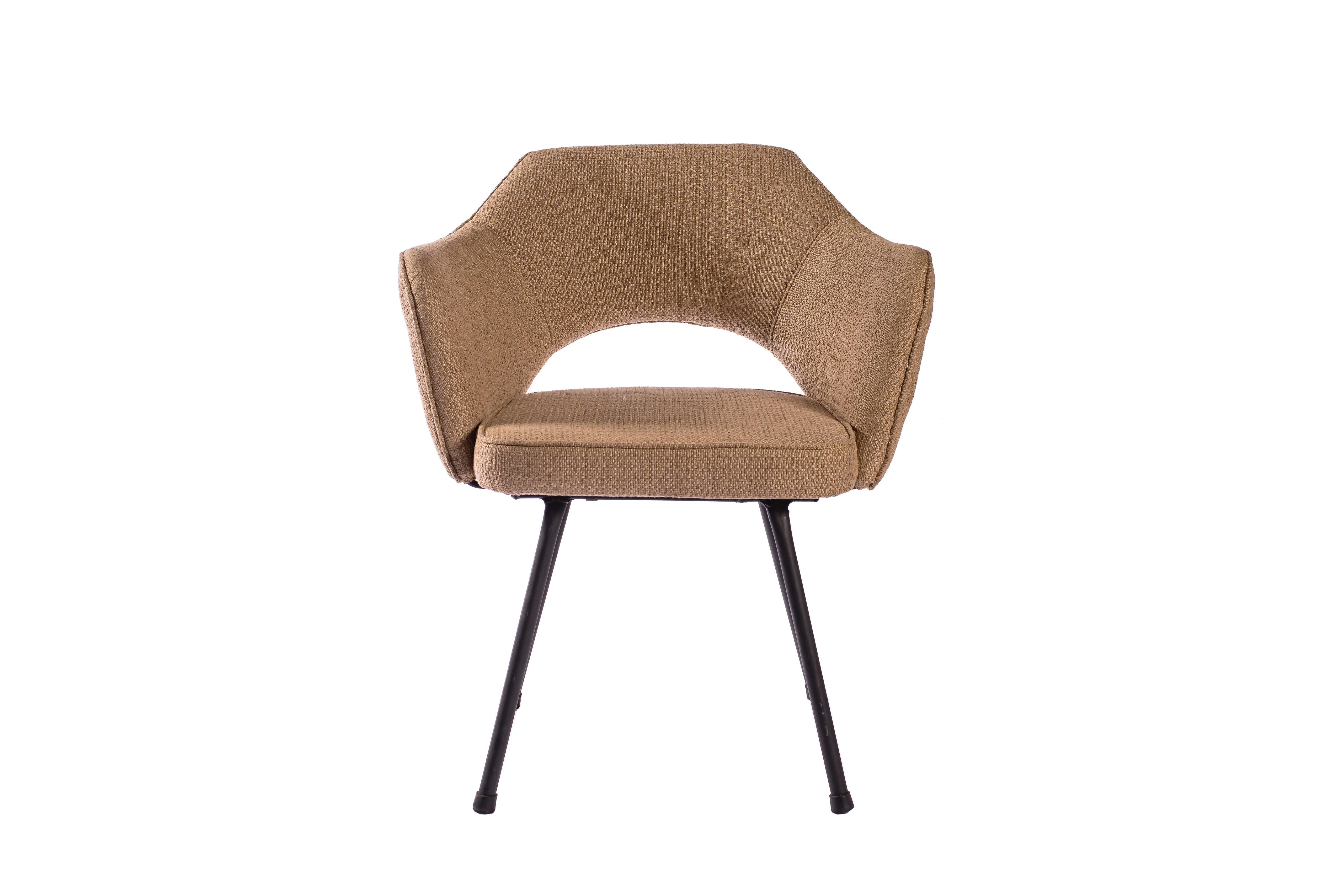 Métal Paire de fauteuils par Anonymous, Brésilien moderne du milieu du siècle, années 1950 en vente