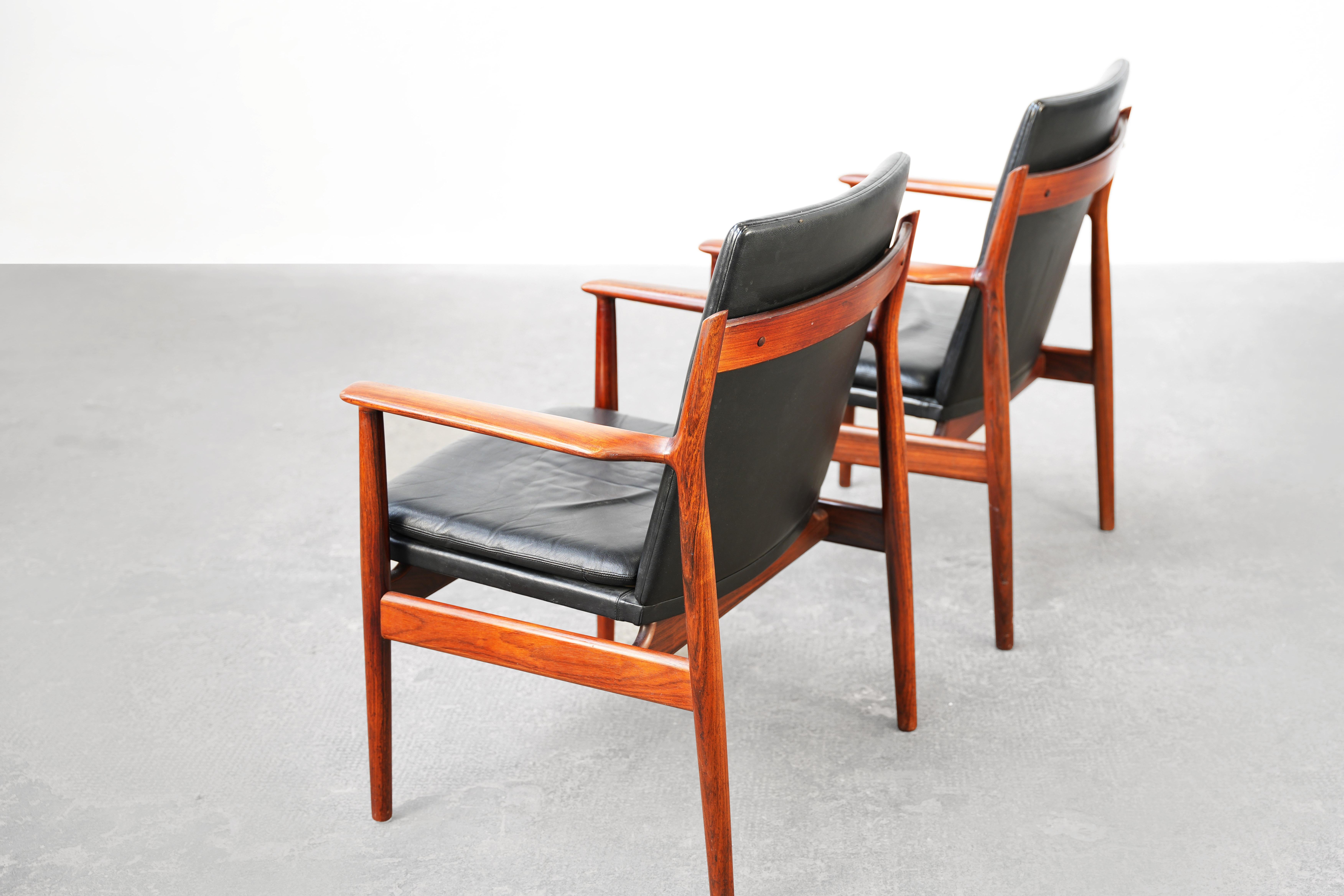 Mid-20th Century Pair of Armchairs by Arne Vodder for Sibast, Model 431 Denmark 1960