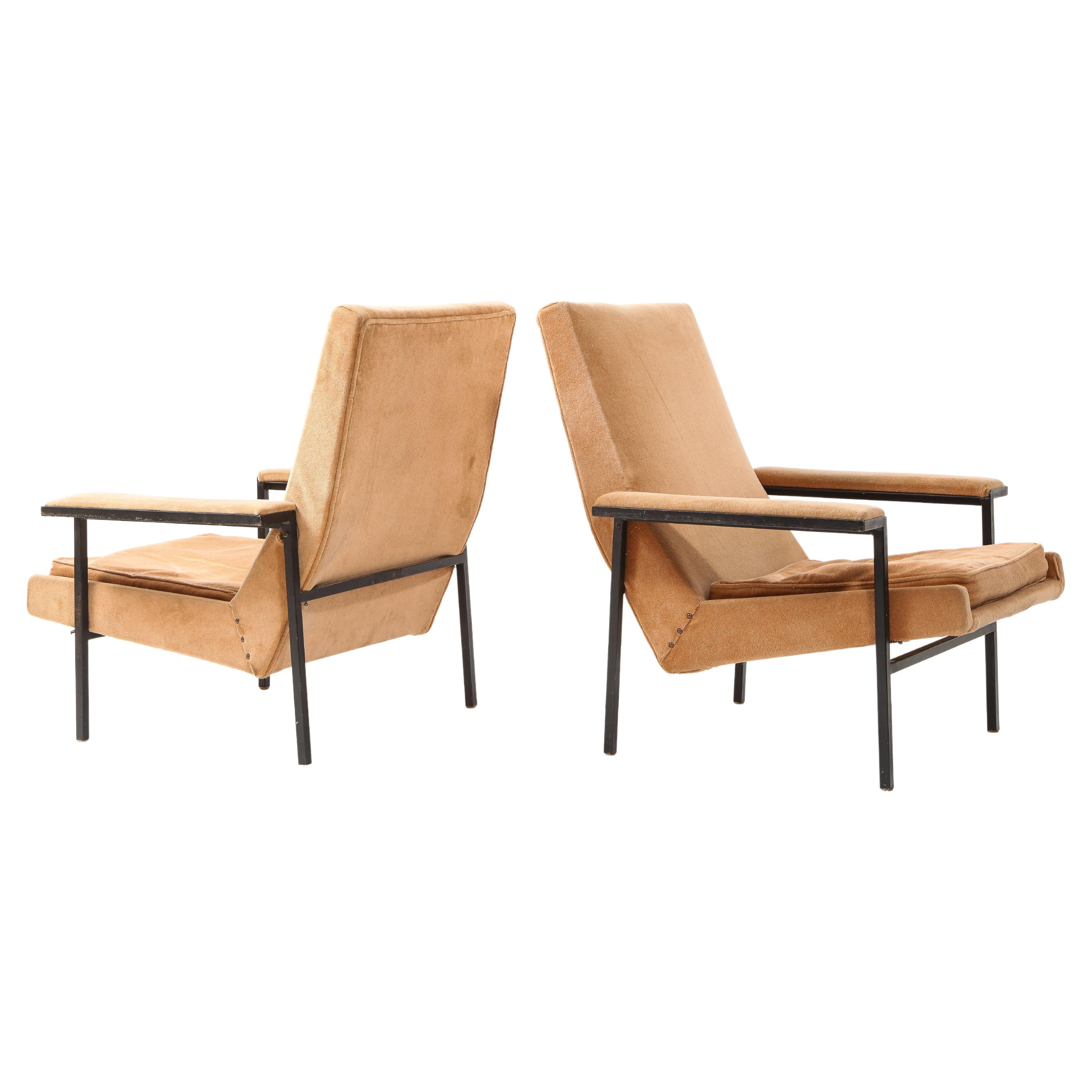 A.R.P Guariche, Motte, Mortier Pair of Armchairs, France 1955 For Sale