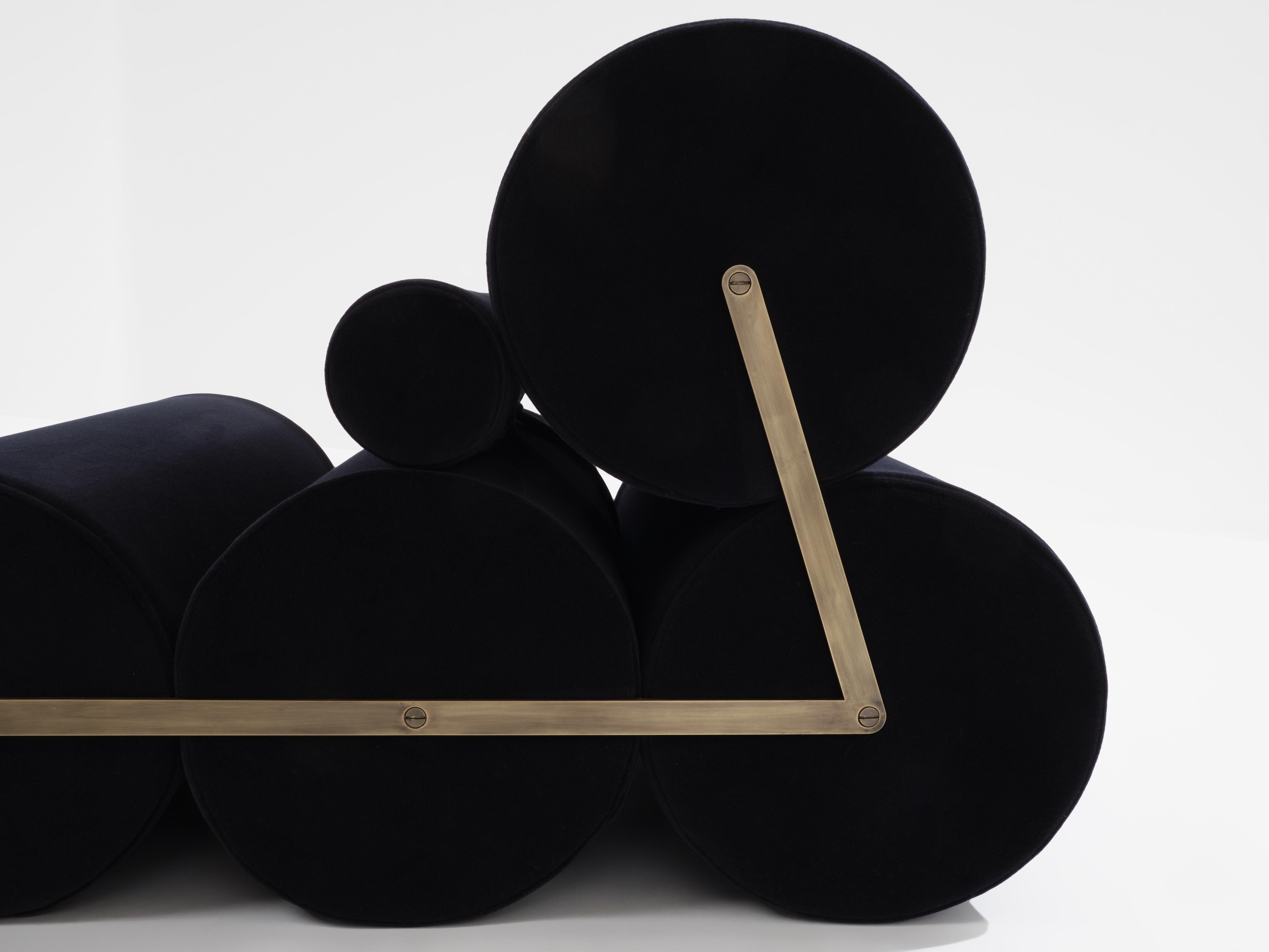 Paire de fauteuils par Auro Trivellato pour I.L.A. velours noir 1972 Bon état - En vente à Paris, IDF