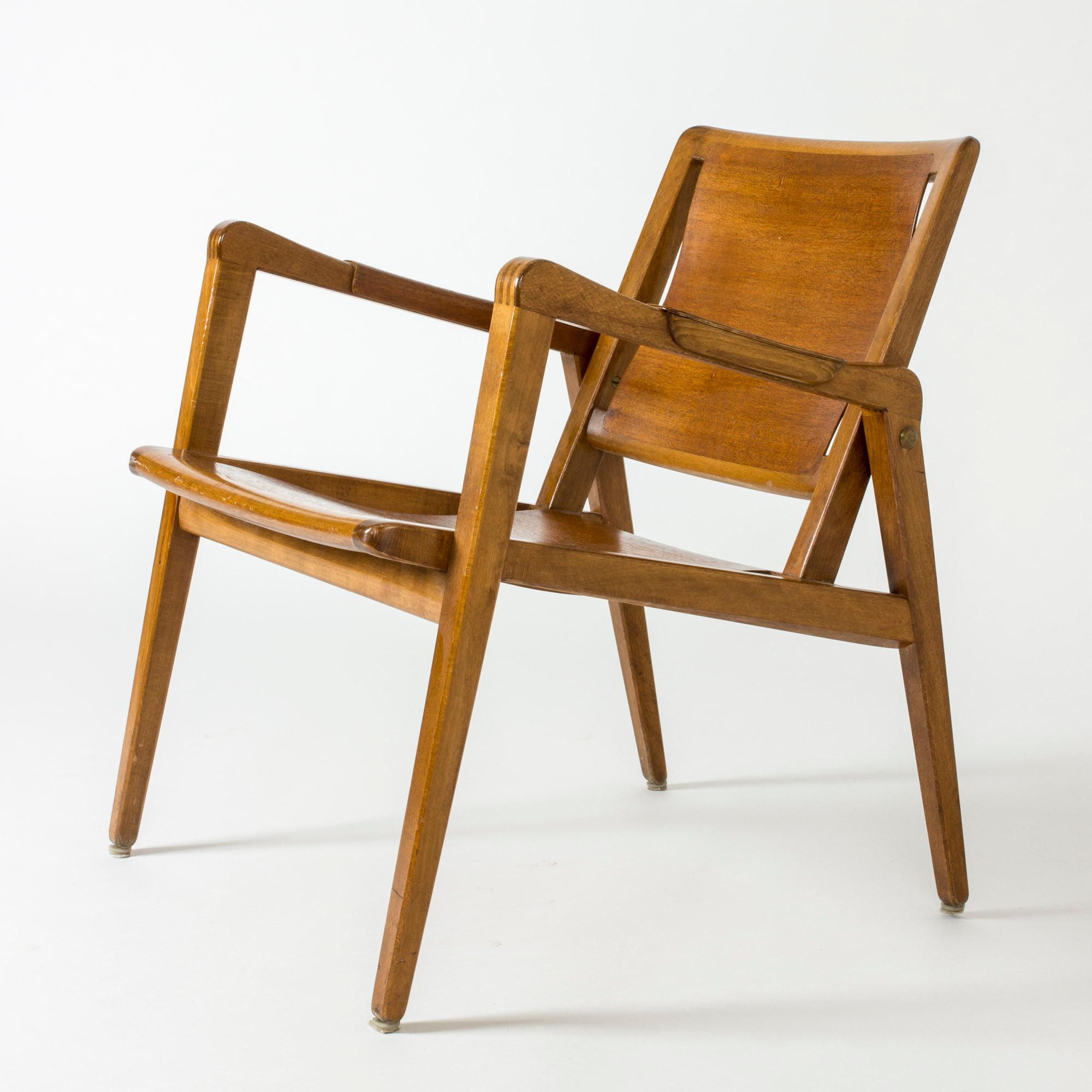 Pair of Armchairs by Axel Larsson for Bodafors, Sweden, 1940s. 3