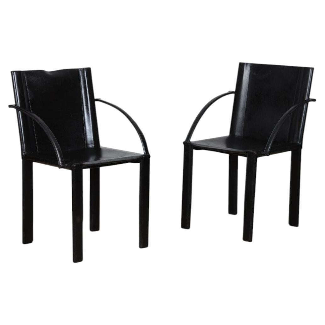 Pair of armchairs by Carlo Bartoli for Matteo Grassi, 1980