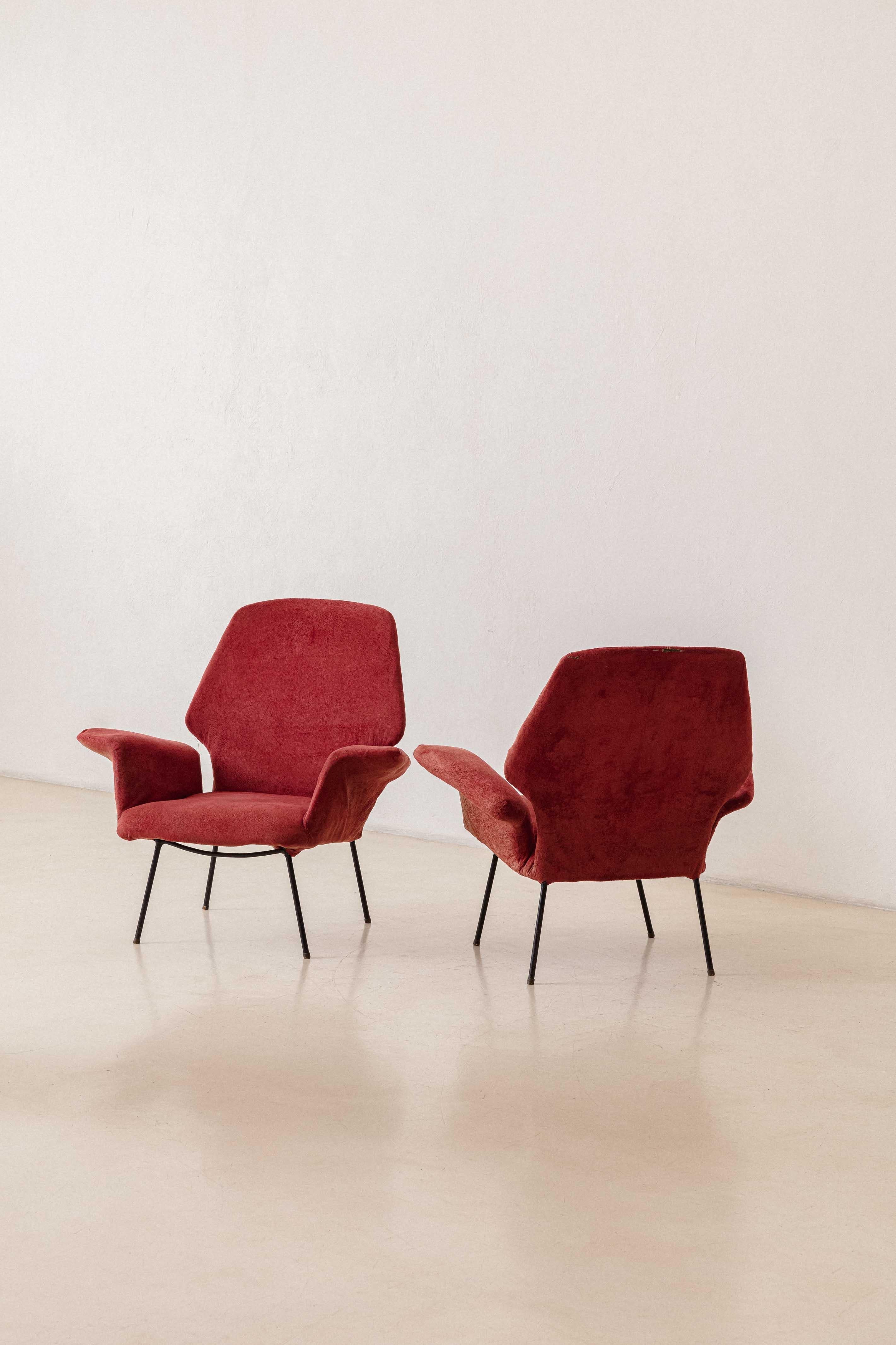 Pair of Armchairs by Carlo Hauner and Martin Eisler, Brazilian Midcentury, 1955 In Good Condition For Sale In New York, NY