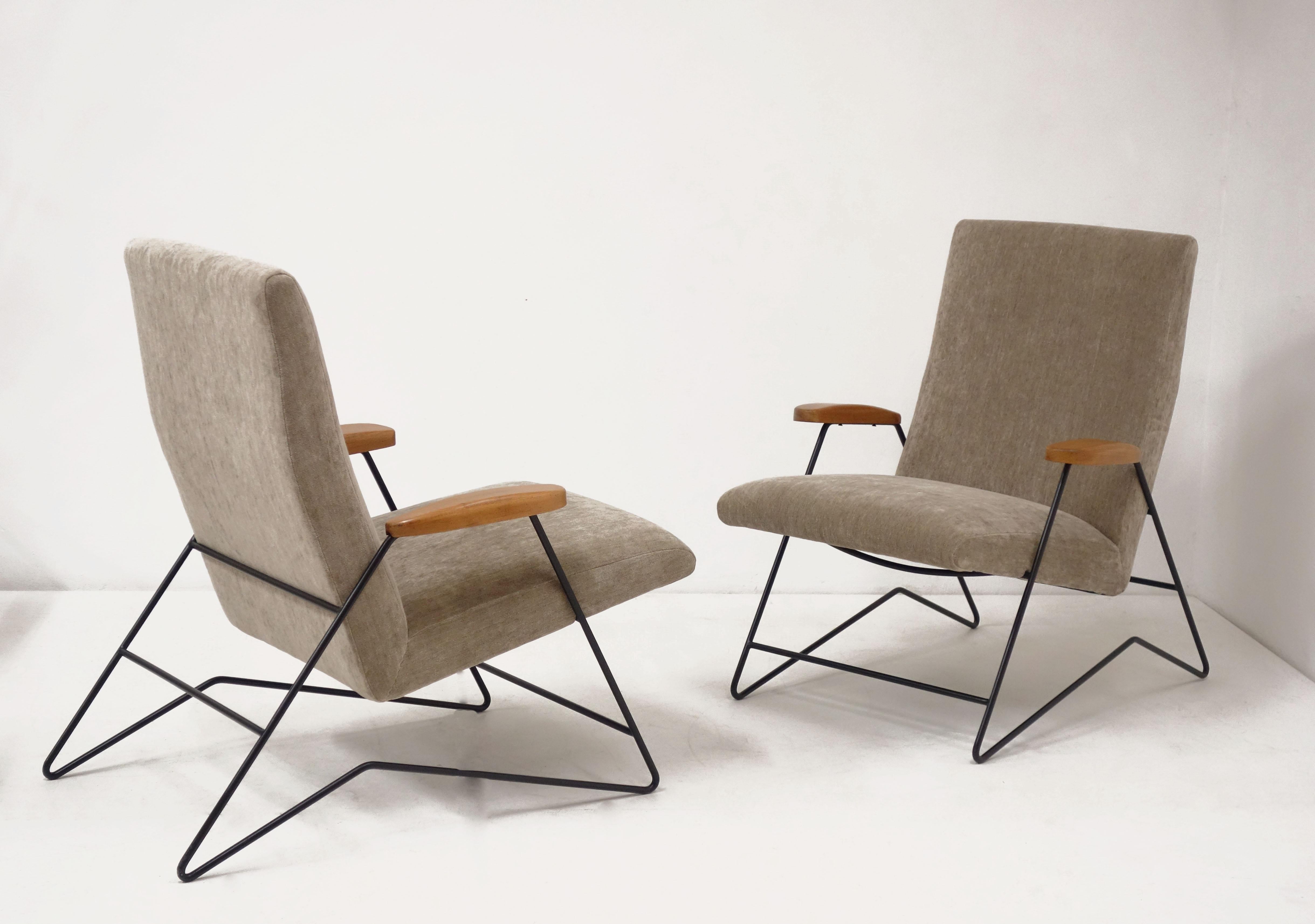 Brazilian Pair of Armchairs by Carlo Hauner and Martin Eisler, Forma Edition, circa 1955