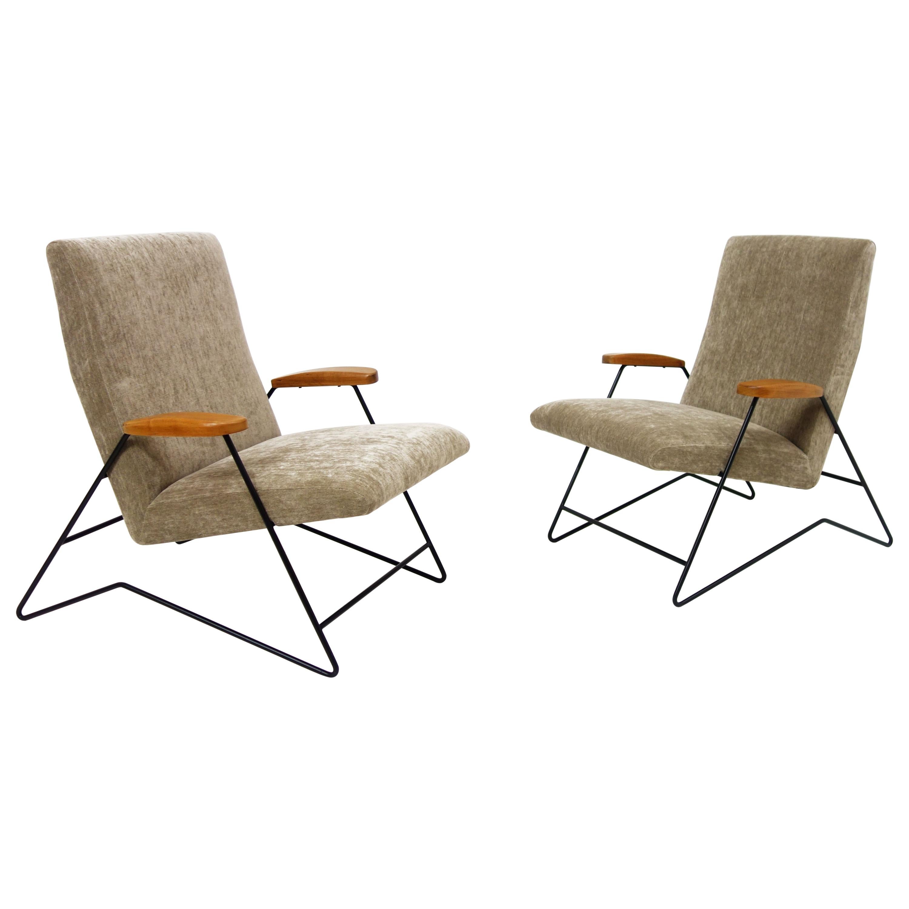 Pair of Armchairs by Carlo Hauner and Martin Eisler, Forma Edition, circa 1955