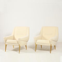 Pair of Armchairs by Charles Ramos for Castellaneta France 1950's