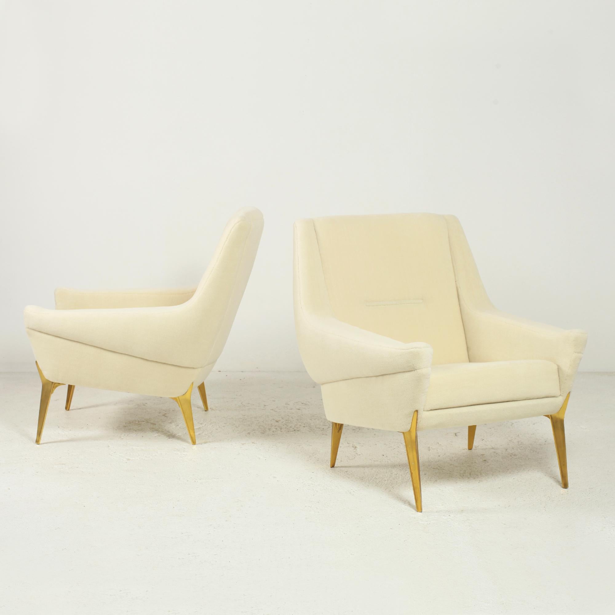 Pair of Armchairs by Charles Ramos for Castellaneta France 1950's In Good Condition For Sale In Saint  Ouen, FR