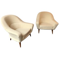 Pair of Armchairs by Charles Ramos, France, 1950s