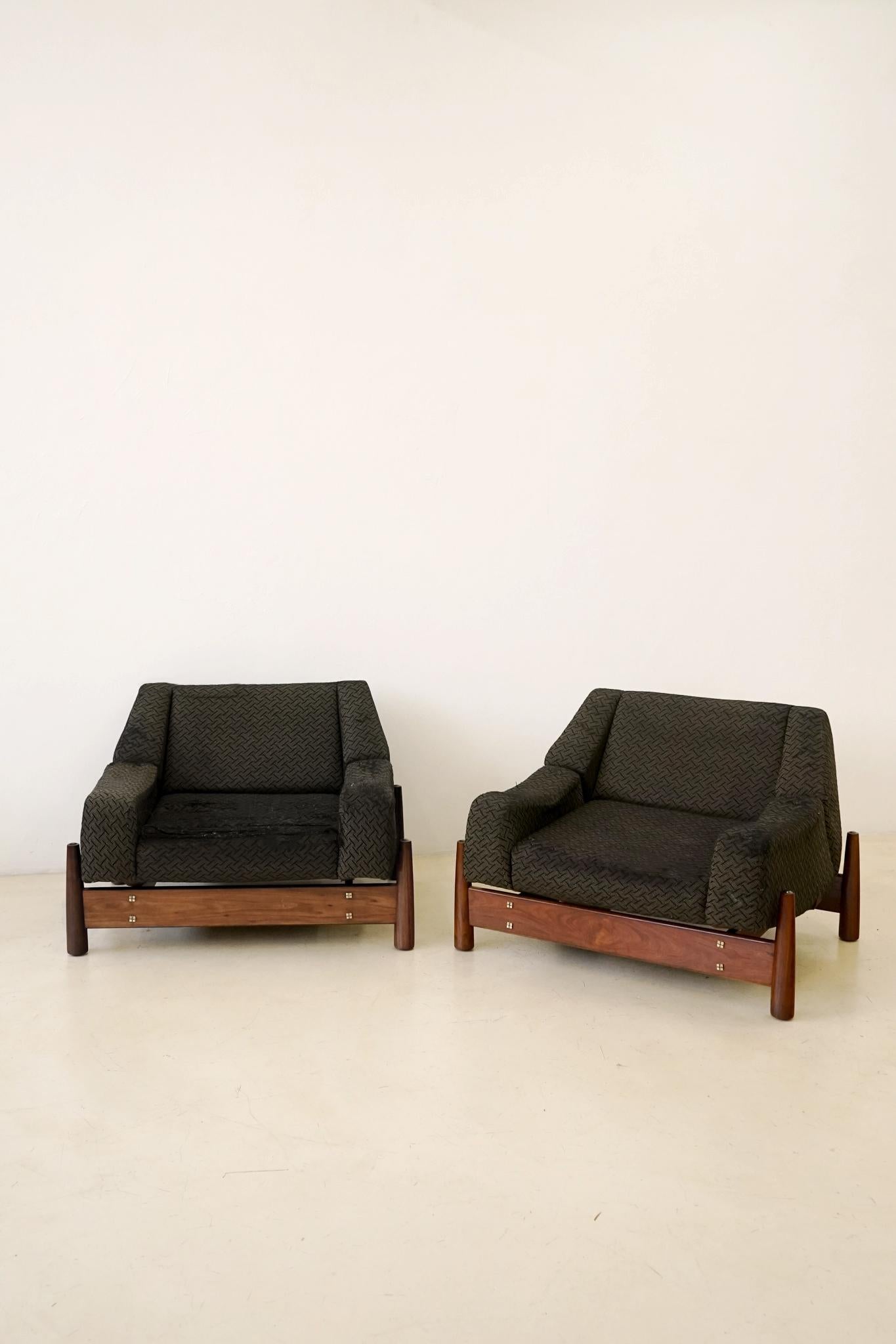 Pareja de sillones de Cimo, muebles vintage, diseño de mediados de siglo Moderno de mediados de siglo en venta