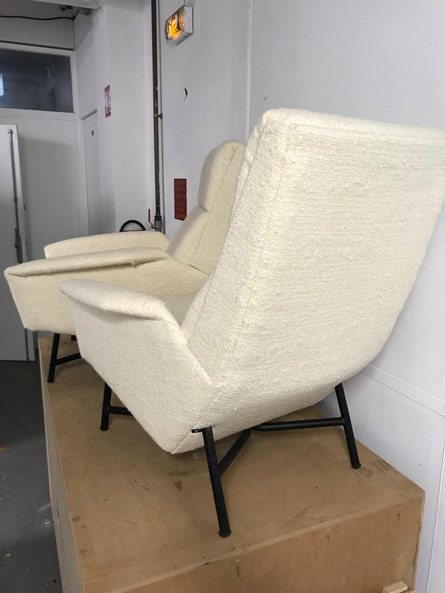 Mid-20th Century Pair of Armchairs by Claude Delor For Sale