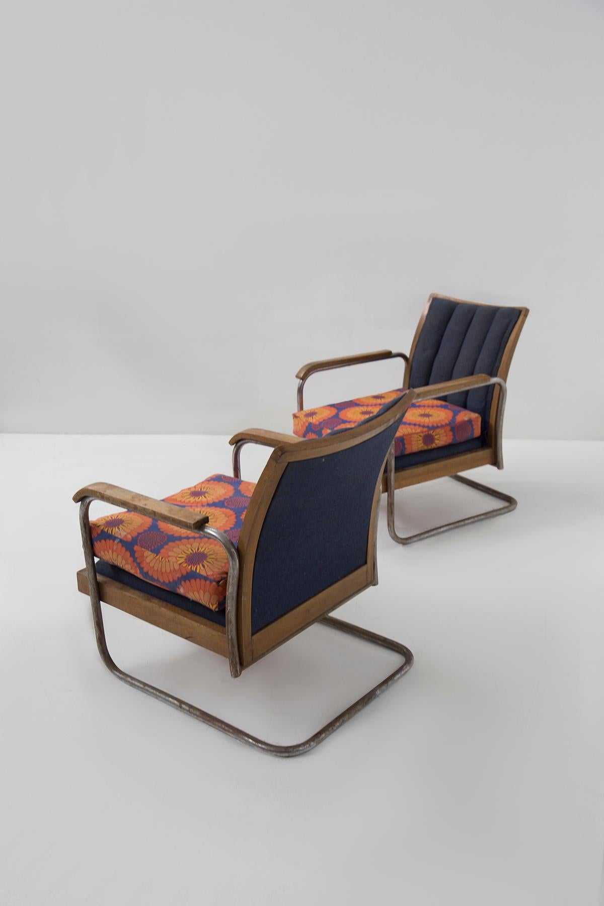 Bauhaus Paire de fauteuils Columbus en vente