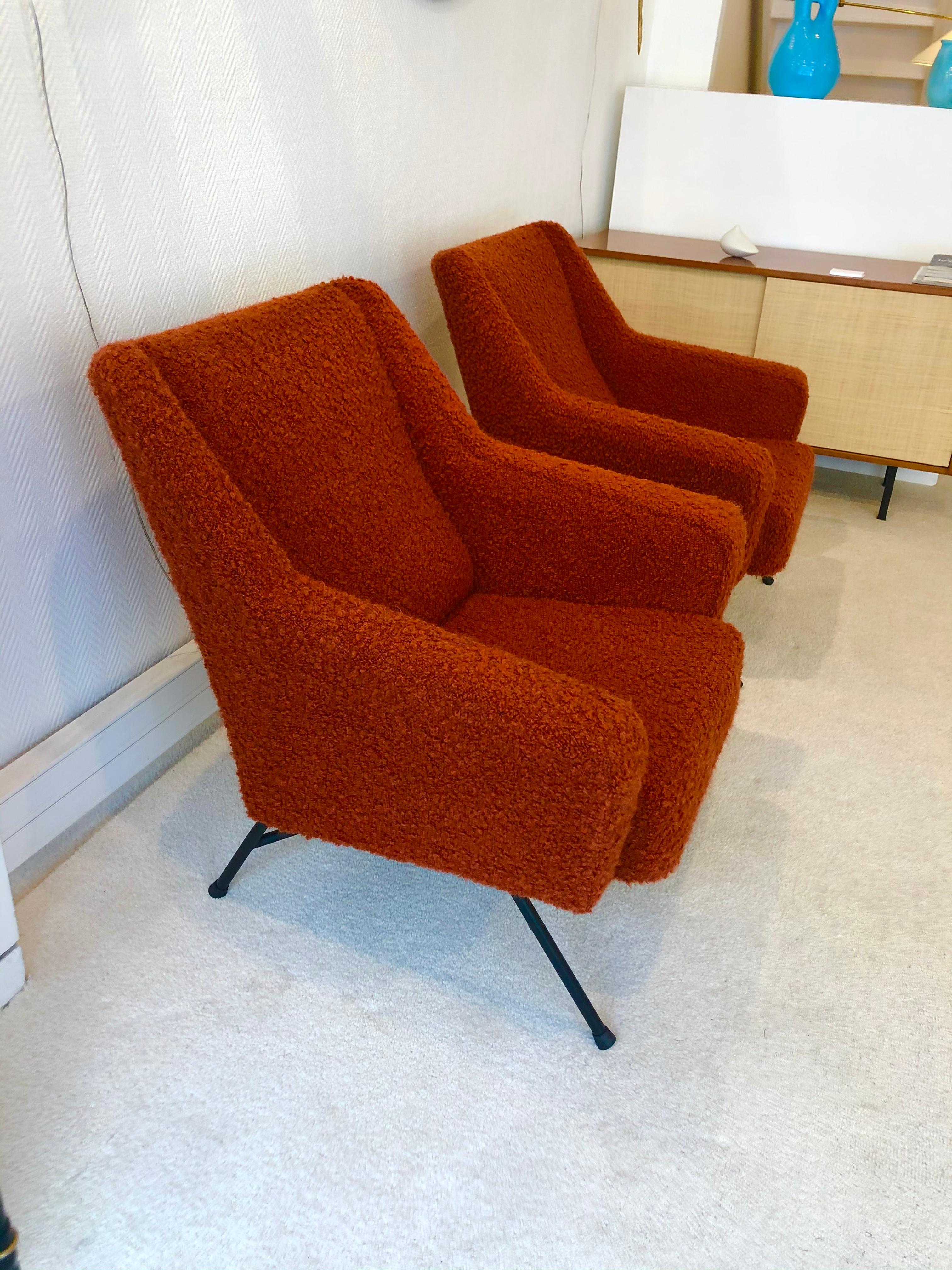 Pair of Armchairs by Dangles et Defrance 1950 9