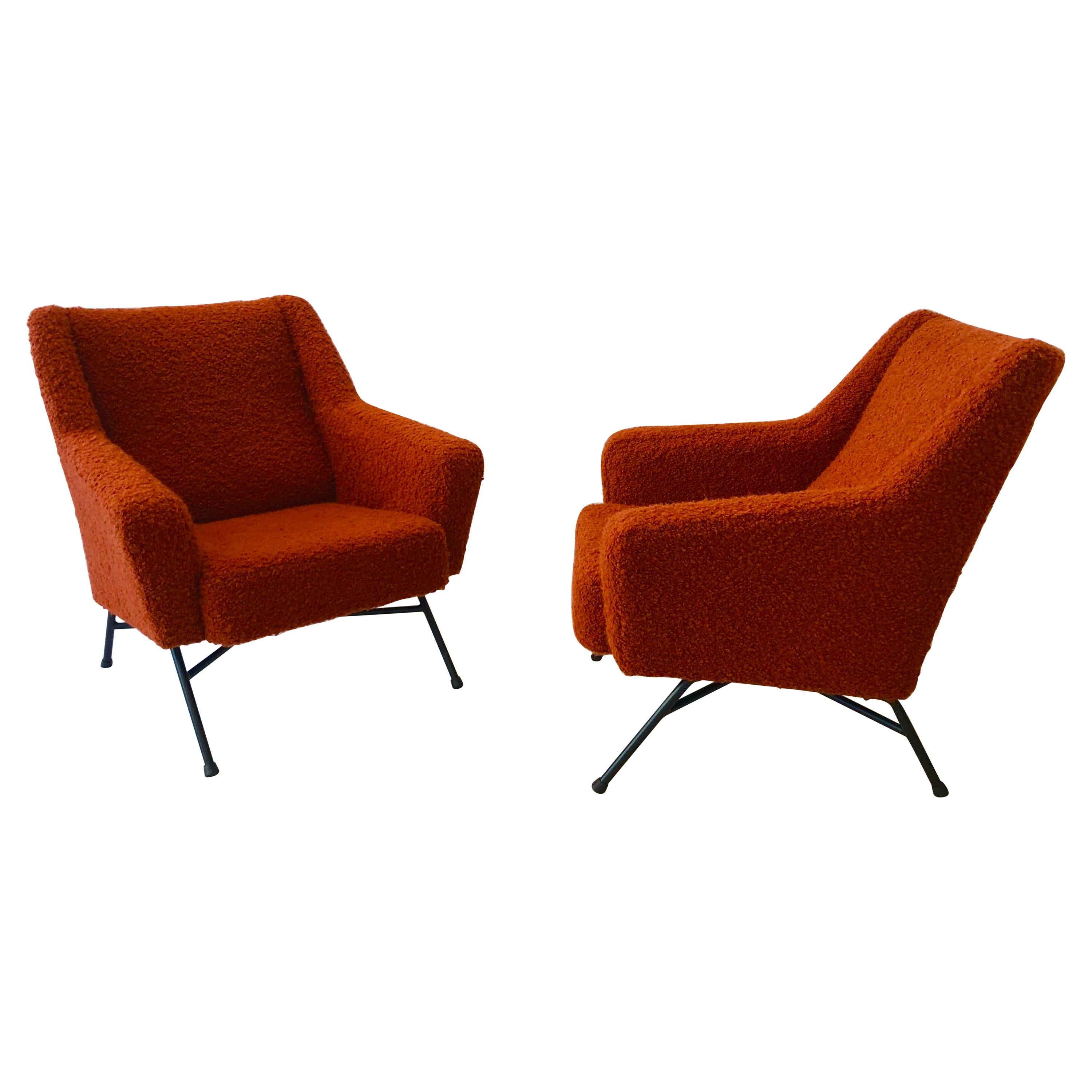 Pair of Armchairs by Dangles et Defrance 1950