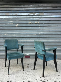 Pair of armchairs by Dominque for the clemenceau