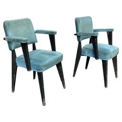 Pair of armchairs by Dominque for the clemenceau