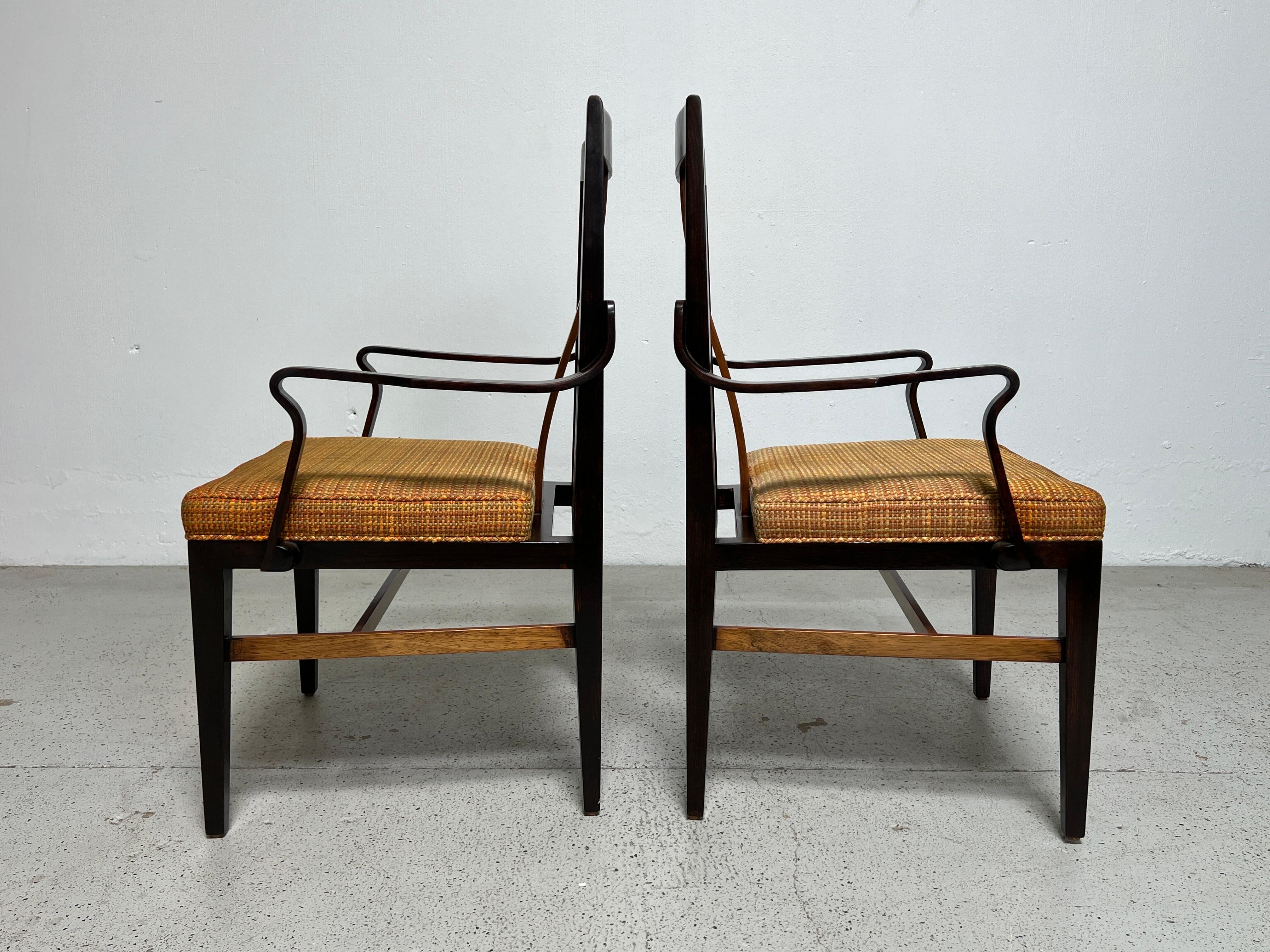 Pair of Armchairs by Edward Wormley for Dunbar For Sale 7