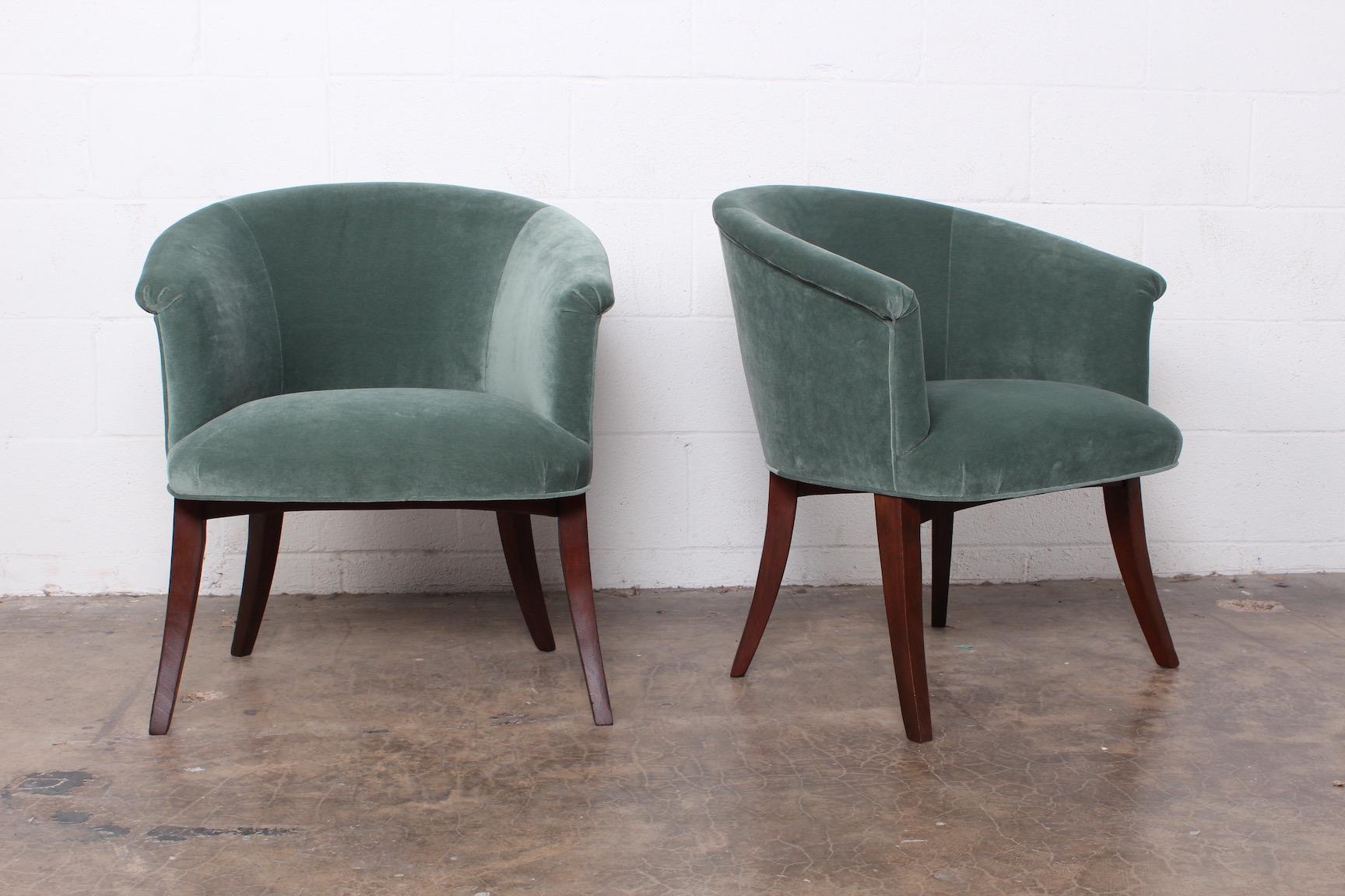 Pair of Armchairs by Edward Wormley for Dunbar In Good Condition In Dallas, TX