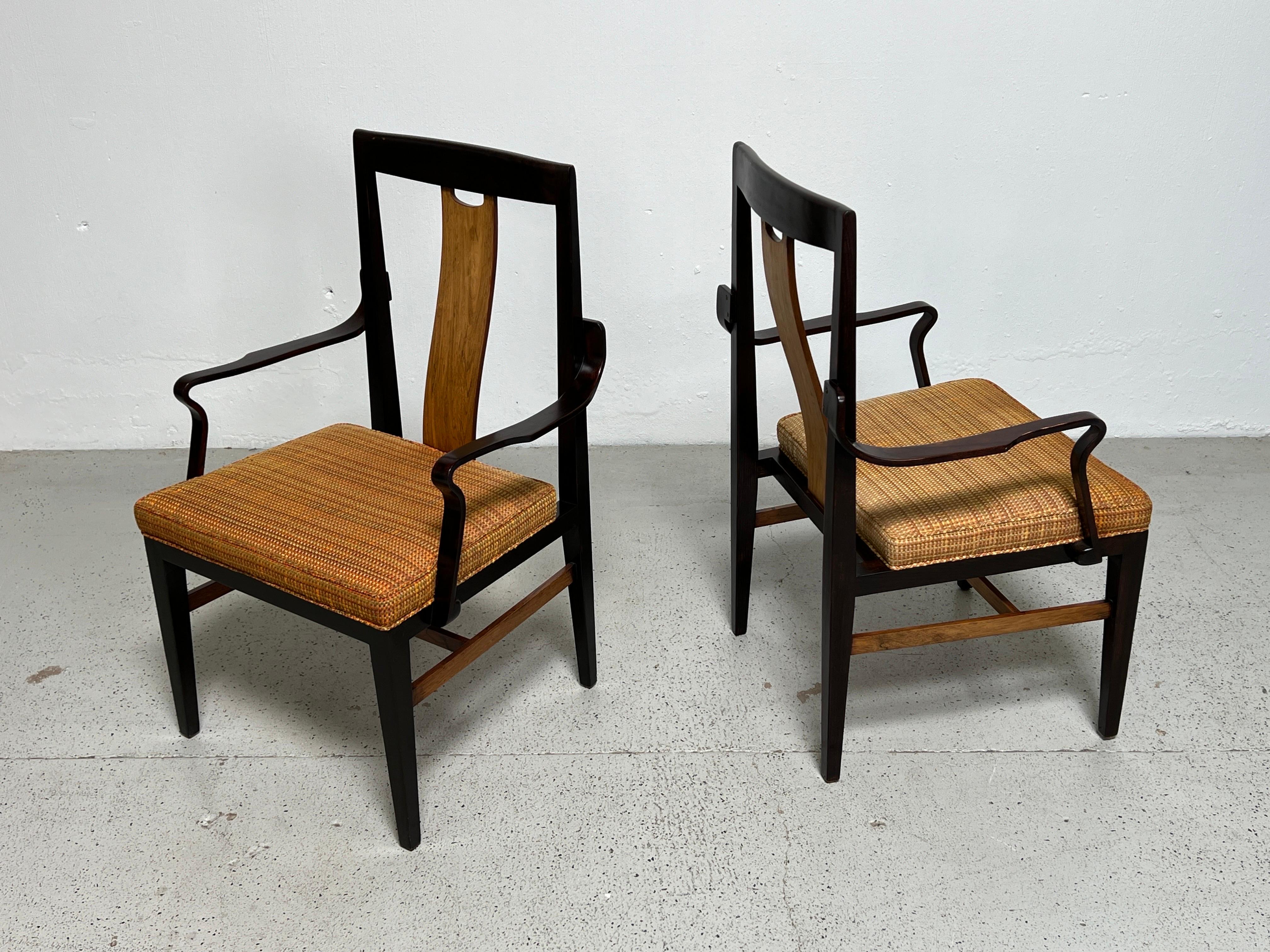 Pair of Armchairs by Edward Wormley for Dunbar For Sale 1