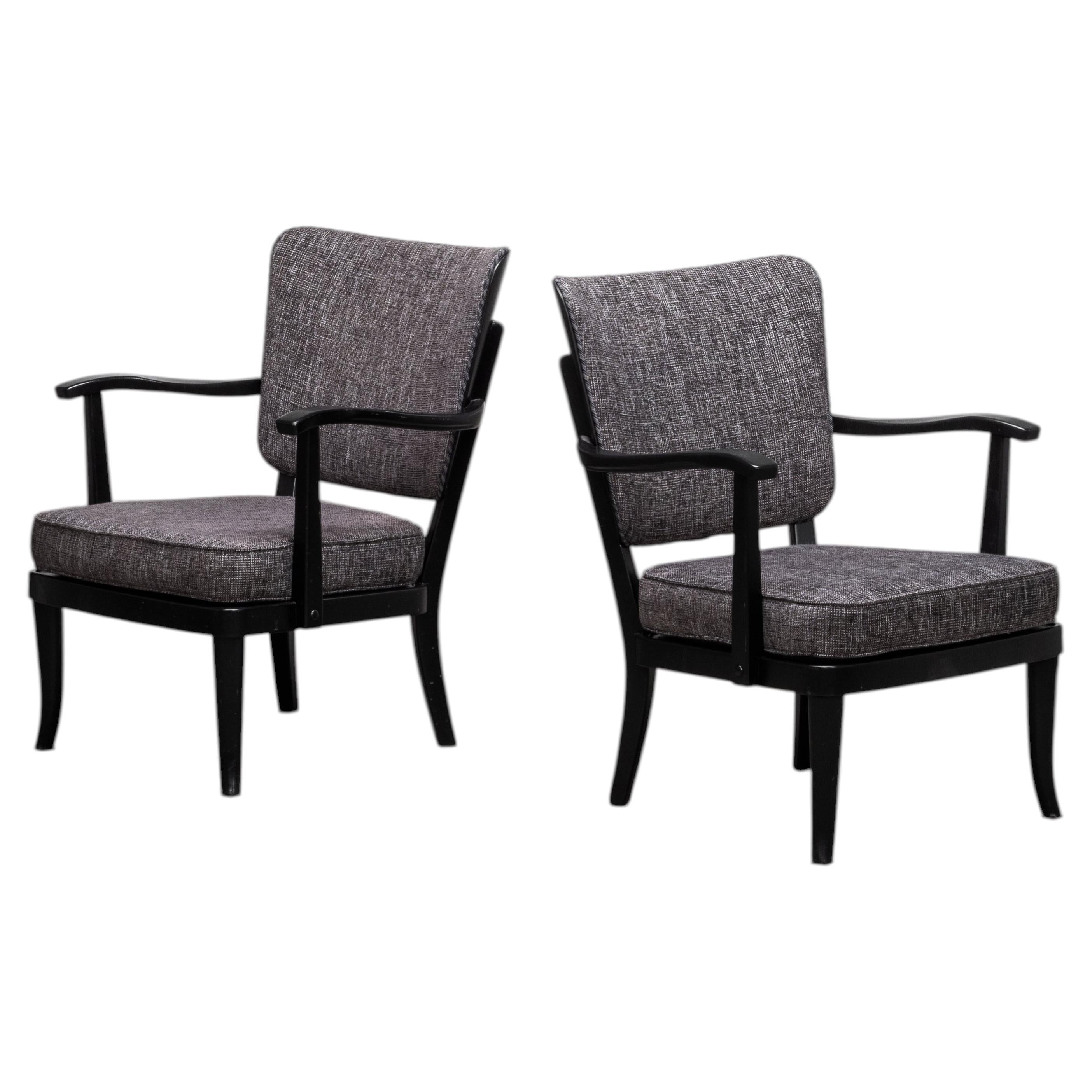 Pair of Armchairs by Einari Kyöstilä for Oy Stockmann Ab, Finland, 1940s For Sale