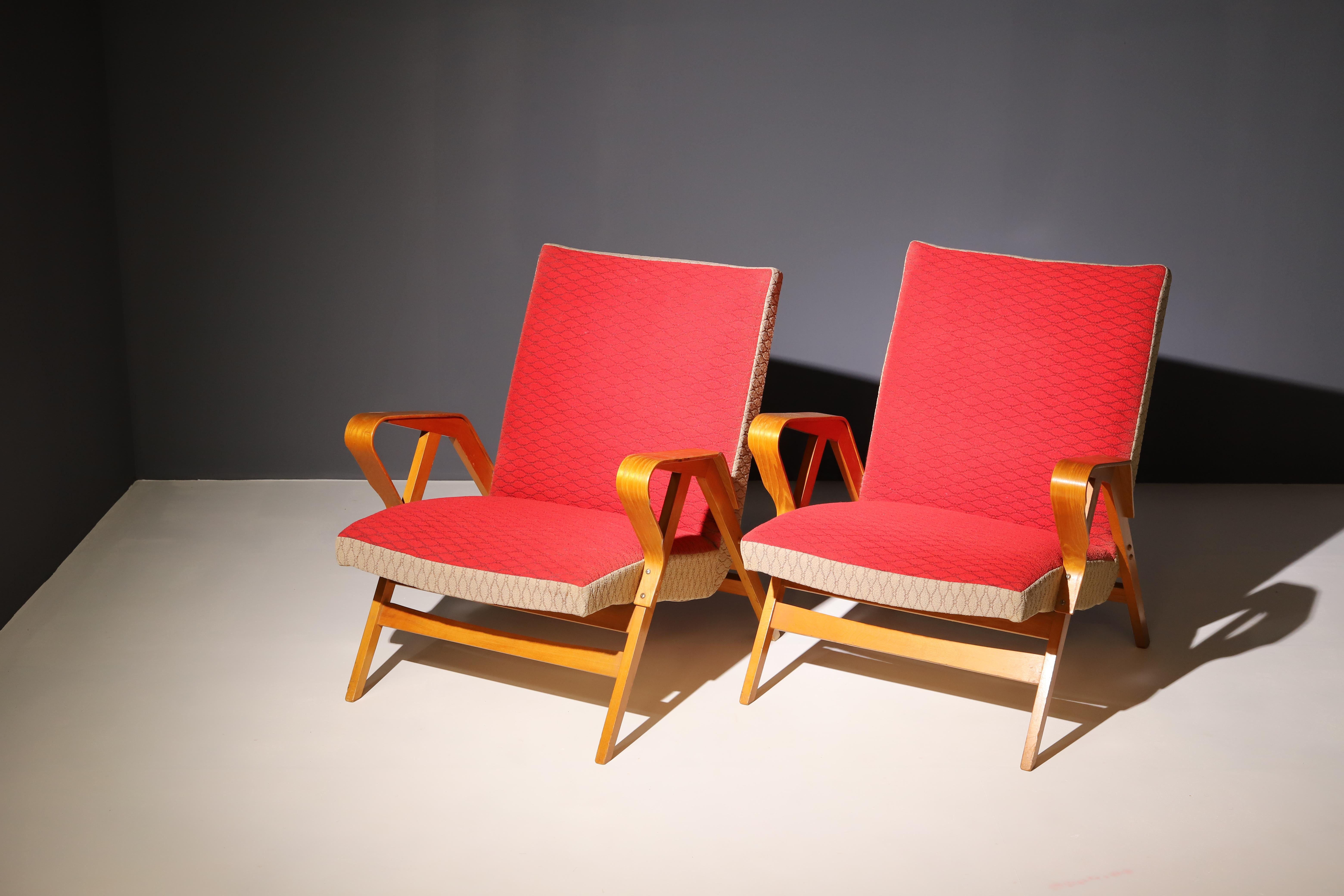 Mid-Century Modern Pair of armchairs by František Jirák for TATRA nabytok, 1970´s, Czechoslovakia For Sale