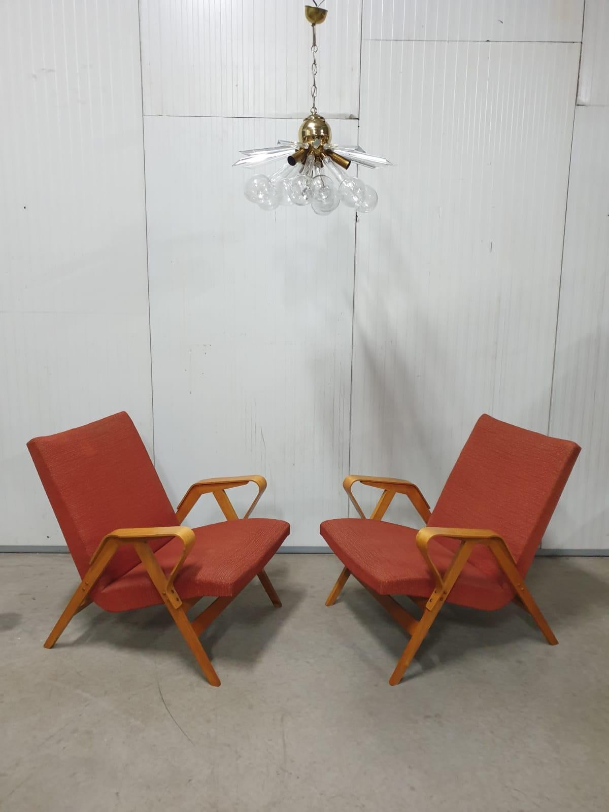 Pair of armchairs by František Jirák for TATRA nabytok, 1970´s, Czechoslovakia In Good Condition For Sale In Prague 8, CZ