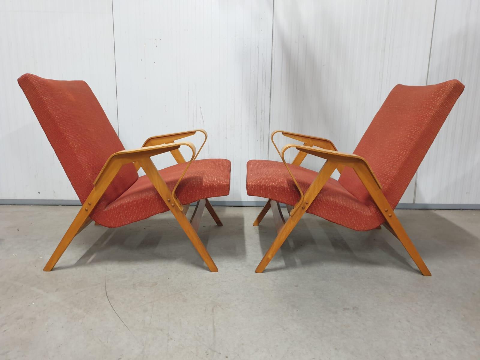 20th Century Pair of armchairs by František Jirák for TATRA nabytok, 1970´s, Czechoslovakia For Sale