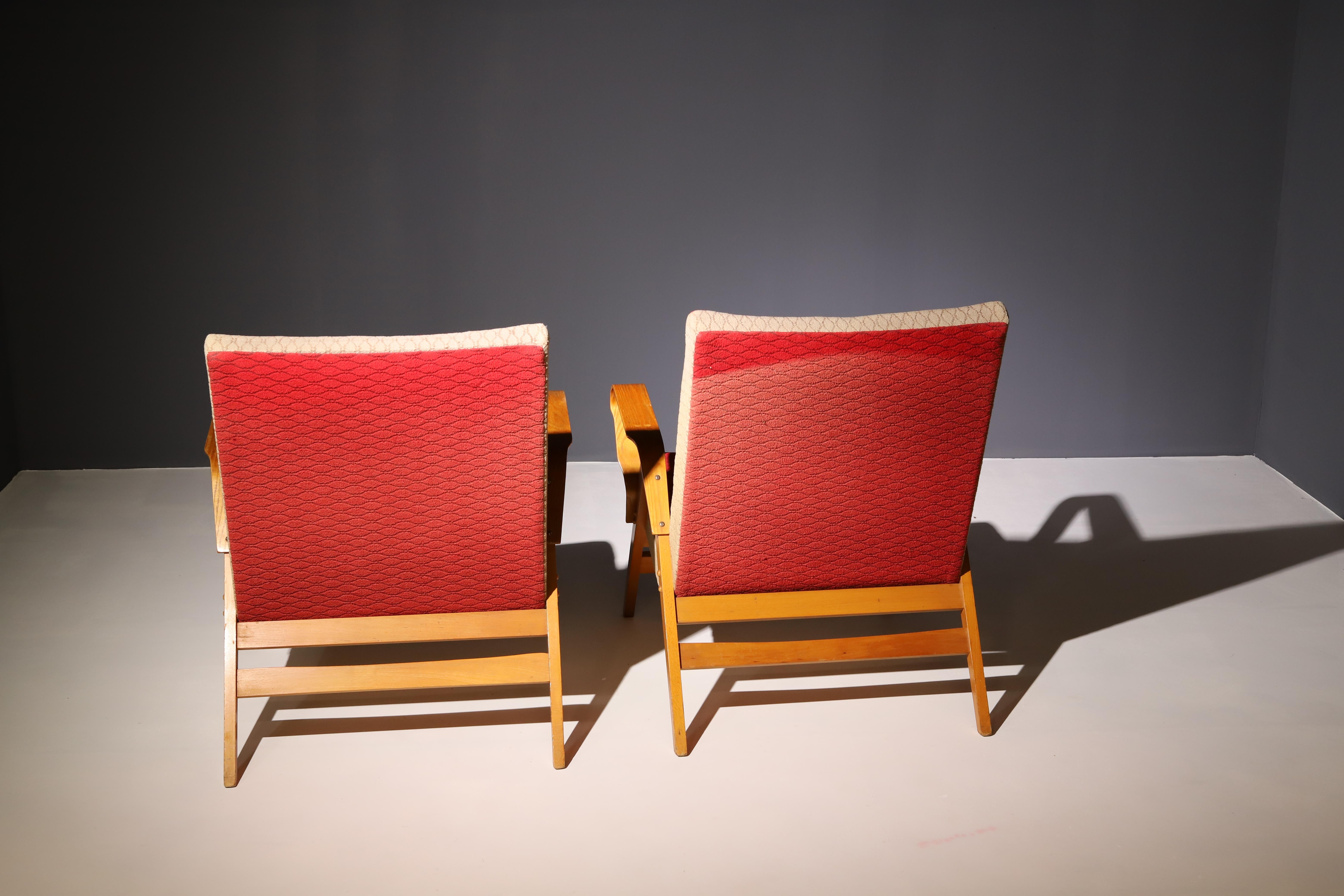 Upholstery Pair of armchairs by František Jirák for TATRA nabytok, 1970´s, Czechoslovakia For Sale