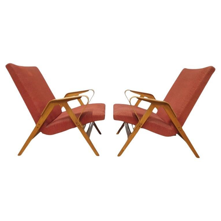 Paire de fauteuils de František Jirák pour TATRA Nabytok, années 1970, Tchécoslovaquie