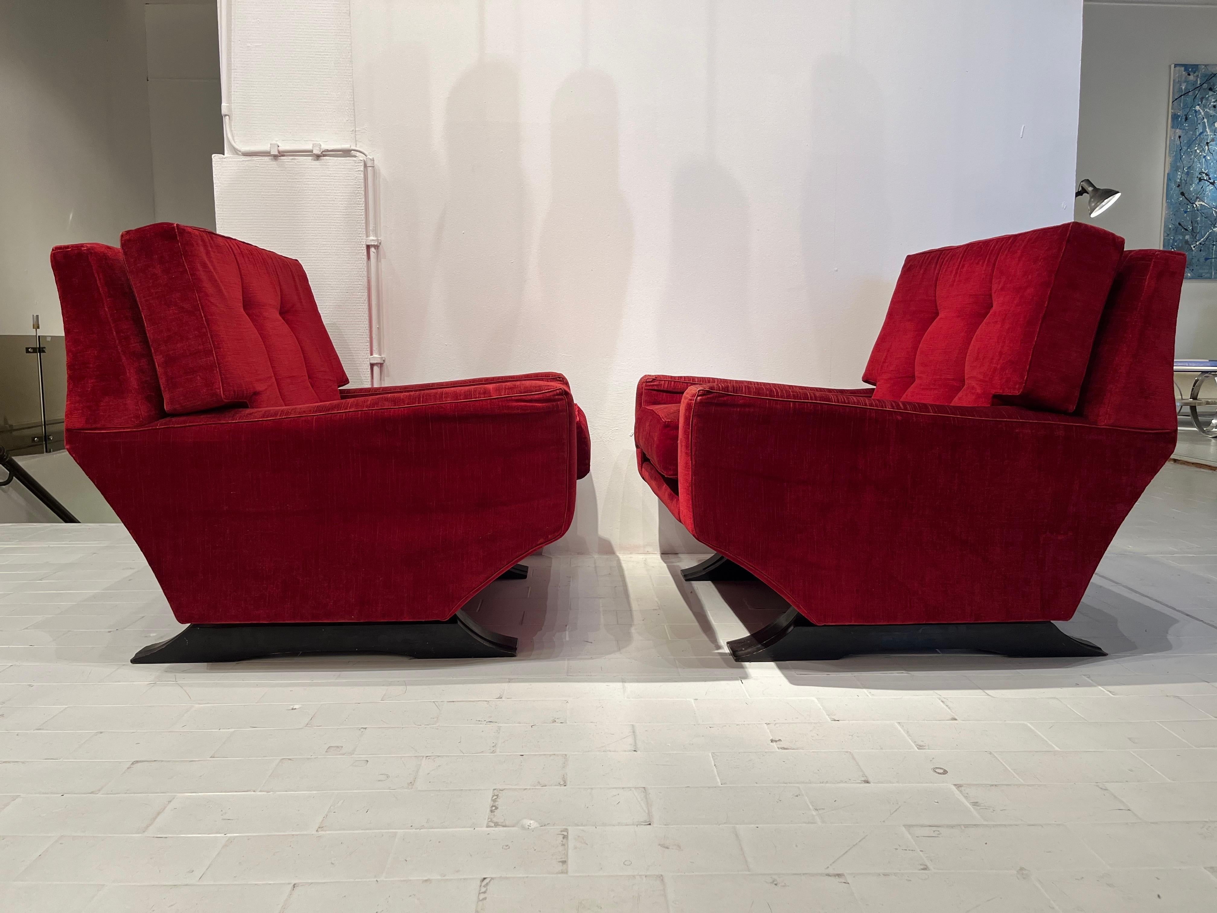 Italian Pair of Armchairs by Franz Sartori for Flexform, 1965, Italy For Sale