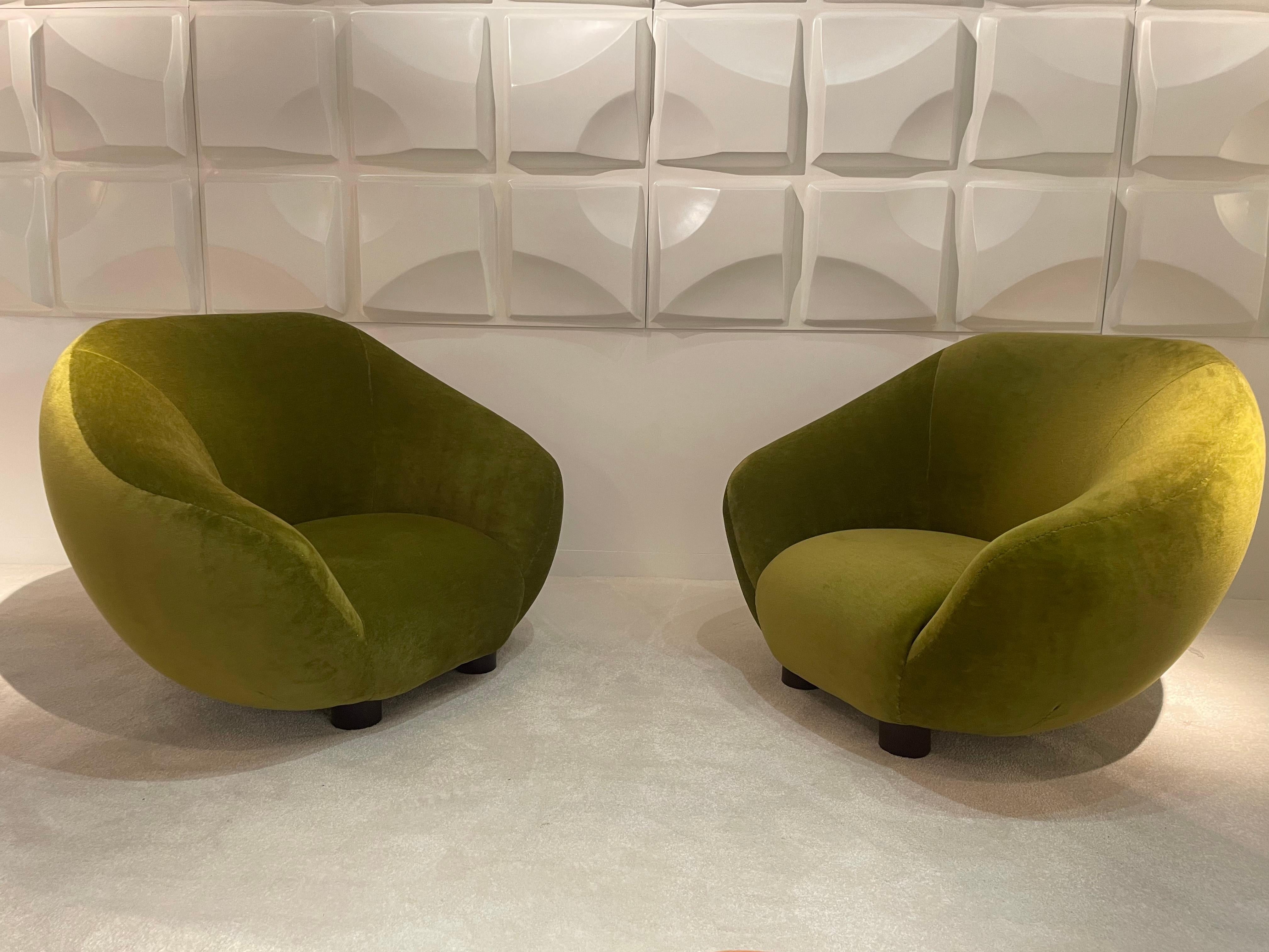 Pair of Armchairs by Frederico Munari In Good Condition In Saint-Ouen, FR