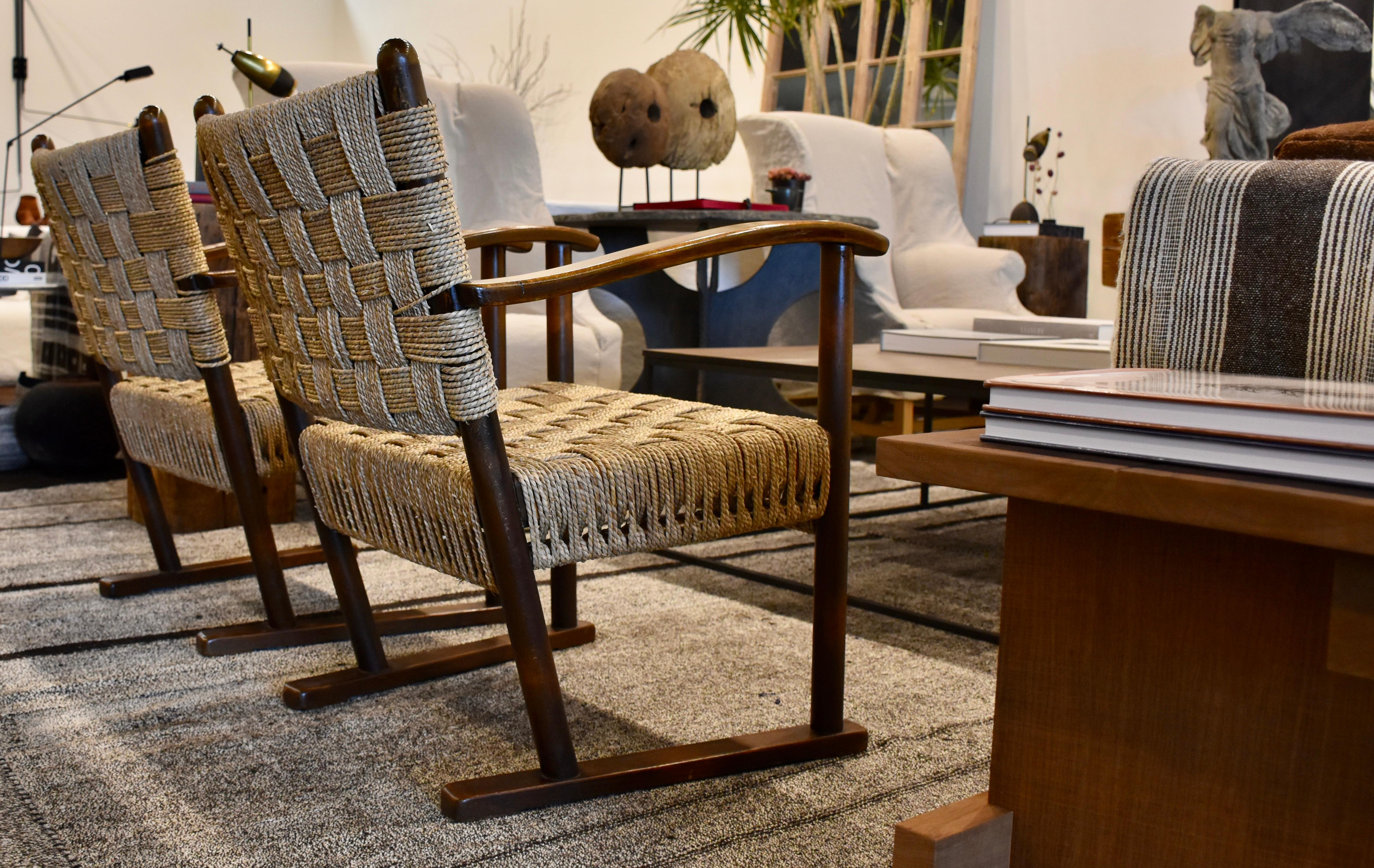 Pair of Armchairs by Frits Schlegel  for Fritz Hansen Model 1641 Denmark 1940's For Sale 1