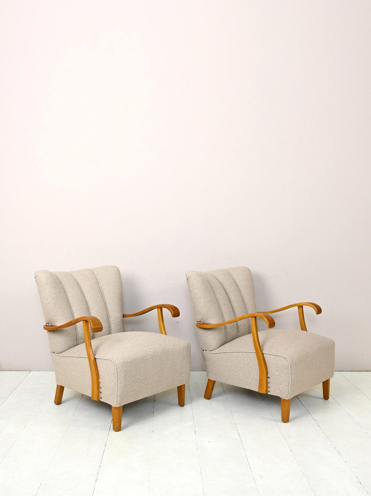 Scandinavian Modern Pair of armchairs by Fritz Hansen 1940s