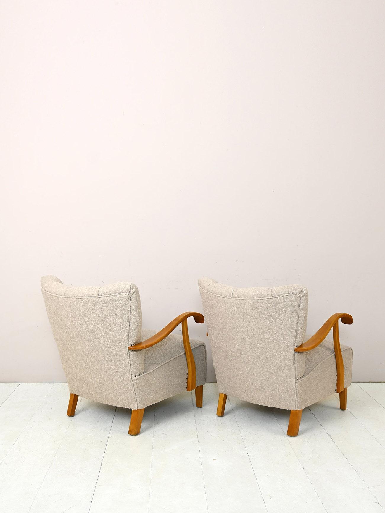 Danish Pair of armchairs by Fritz Hansen 1940s