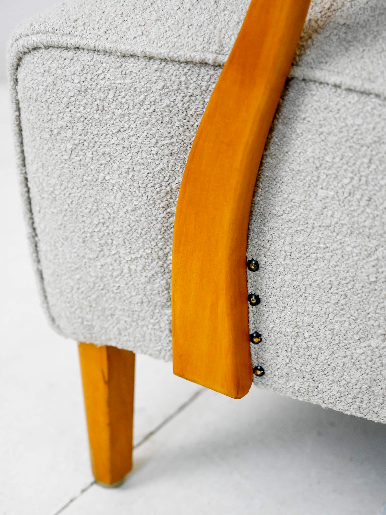 Fabric Pair of armchairs by Fritz Hansen 1940s