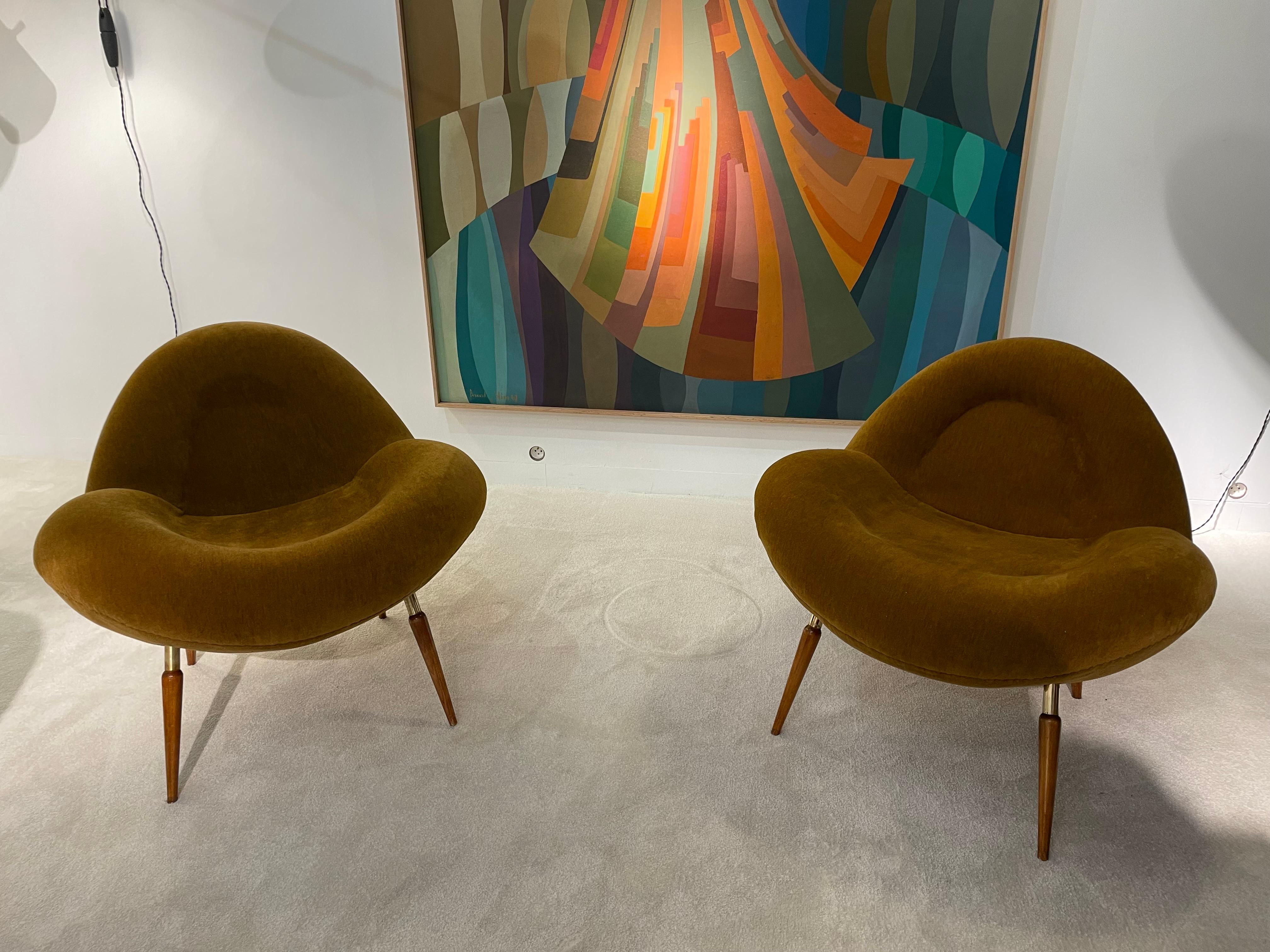 Pair of armchairs By Fritz Neth  For Sale 3