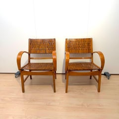 Pair of Armchairs, by ‘Gelenka’, Solid Beech Wood, Germany circa 1950