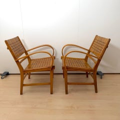Pair of ‘Armchairs by, Gelenka’ Solid Beech Wood, Germany circa 1950