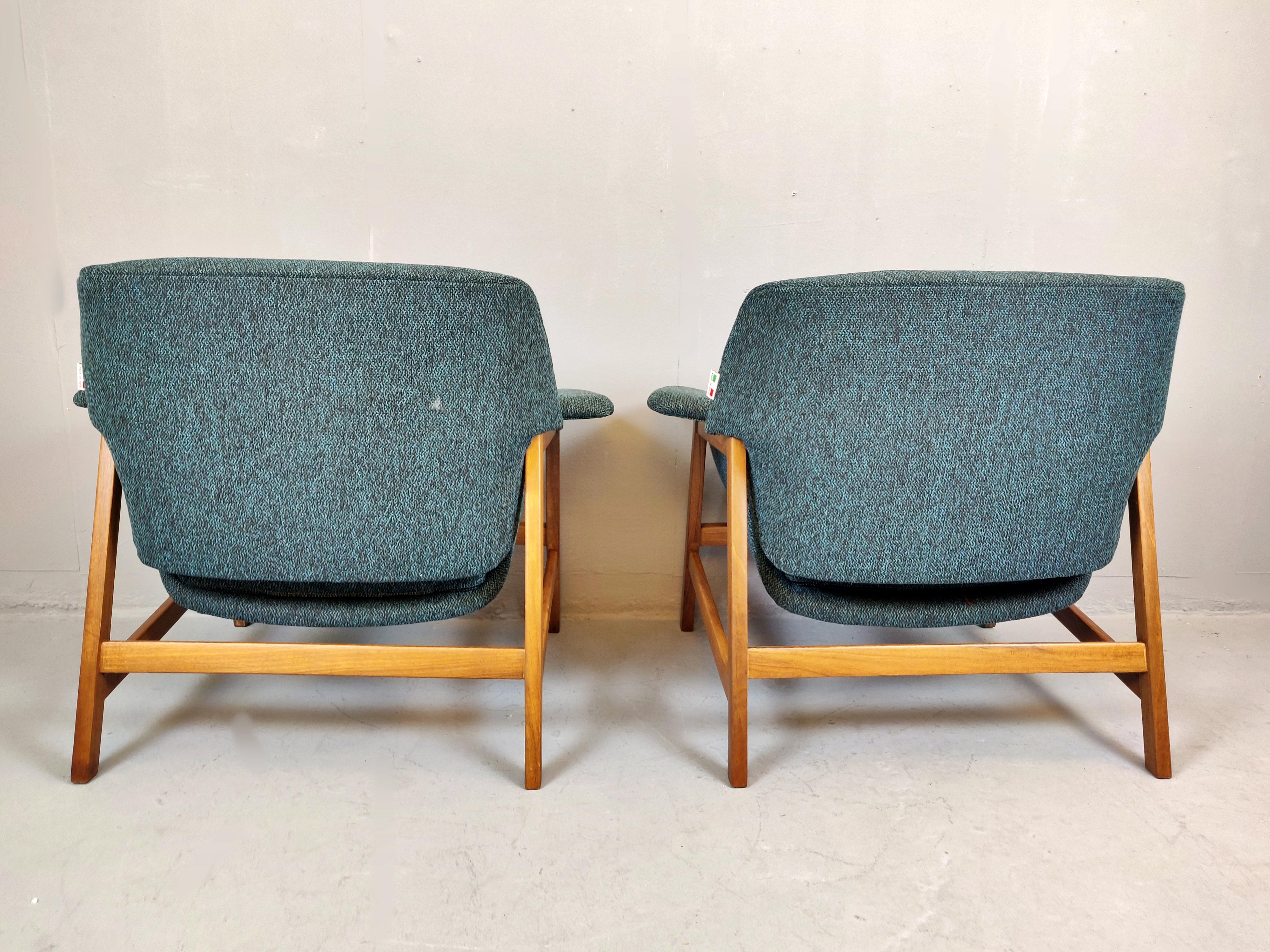 Pair of Armchairs by Gianfranco Frattini, Italy, 1960s In Good Condition In Brussels, BE