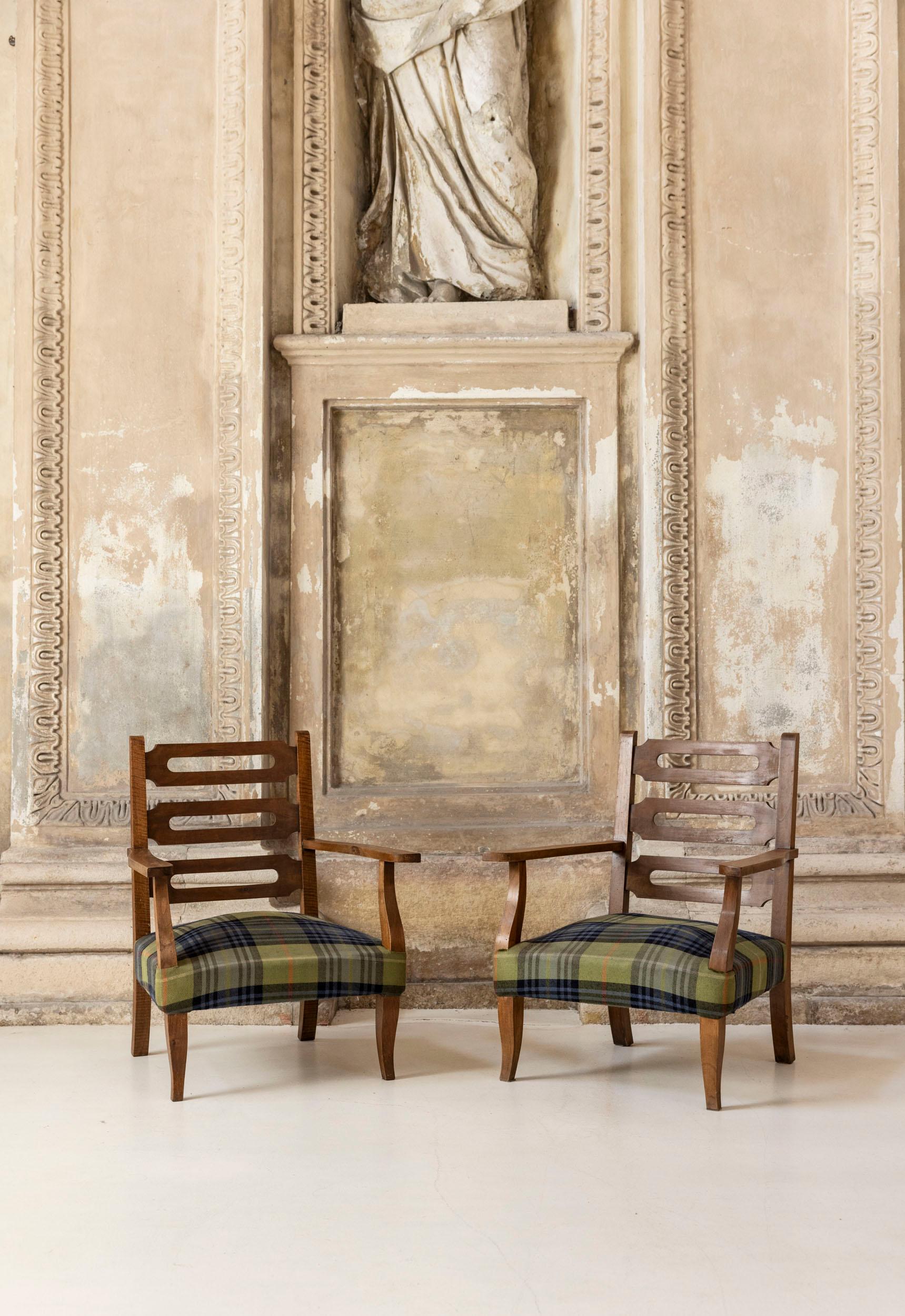 italien Paire de fauteuils de Gio Ponti et Emilio Lancia pour Domus Nova, Italie 1929 en vente