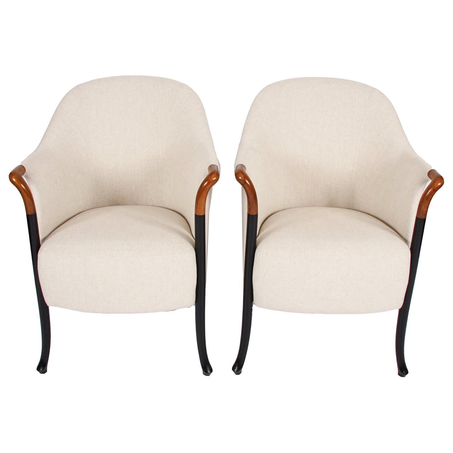 Pair of Armchairs by Giorgetti Italia