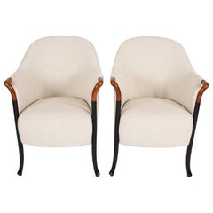 Vintage Pair of Armchairs by Giorgetti Italia