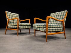 Pair of Armchairs by Giuseppe Scapinelli in Caviúna Wood, Brazil, 1950s