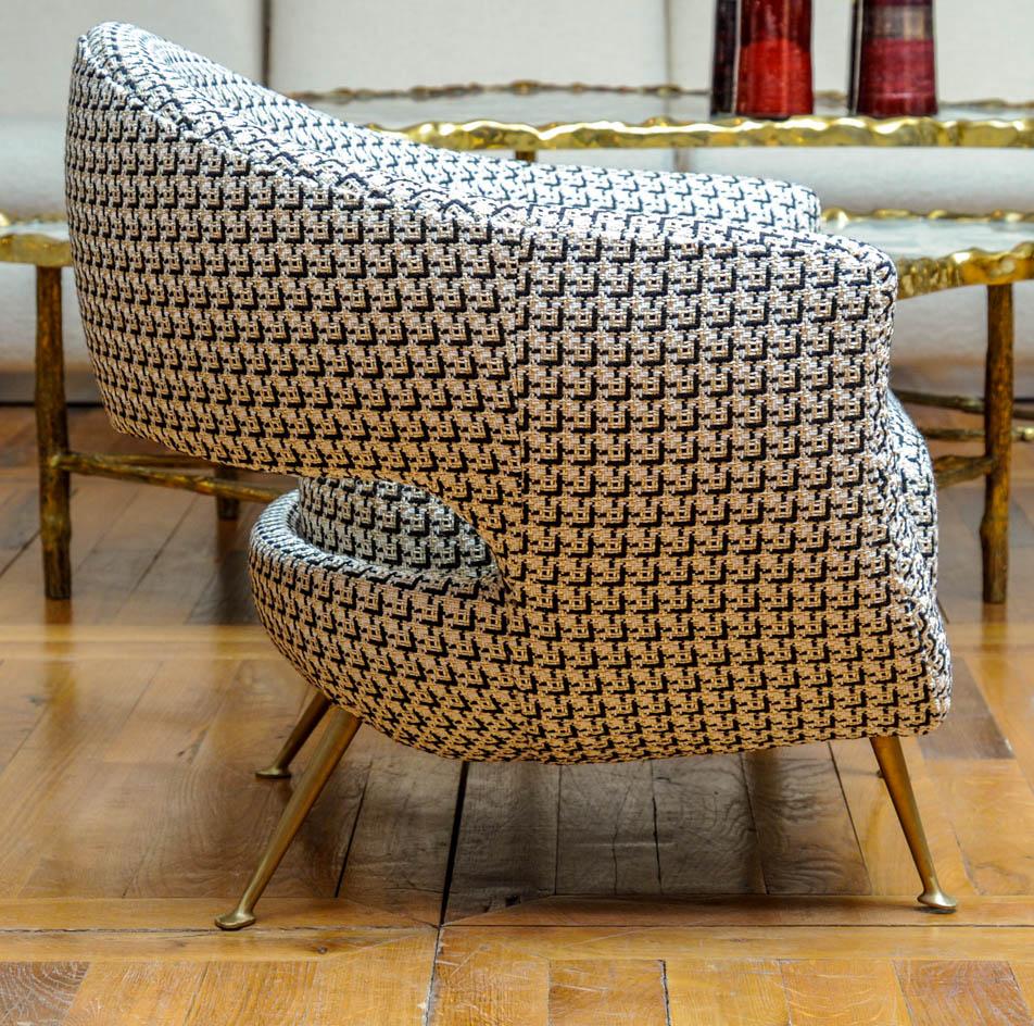 Paire de fauteuils par Glustin Studio Excellent état - En vente à Saint-Ouen (PARIS), FR