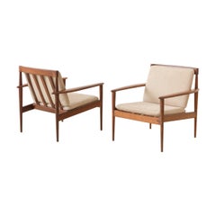 Coppia di poltrone di Grete Jalk/Rino Levi, c. 1951, design brasiliano del Medioevo