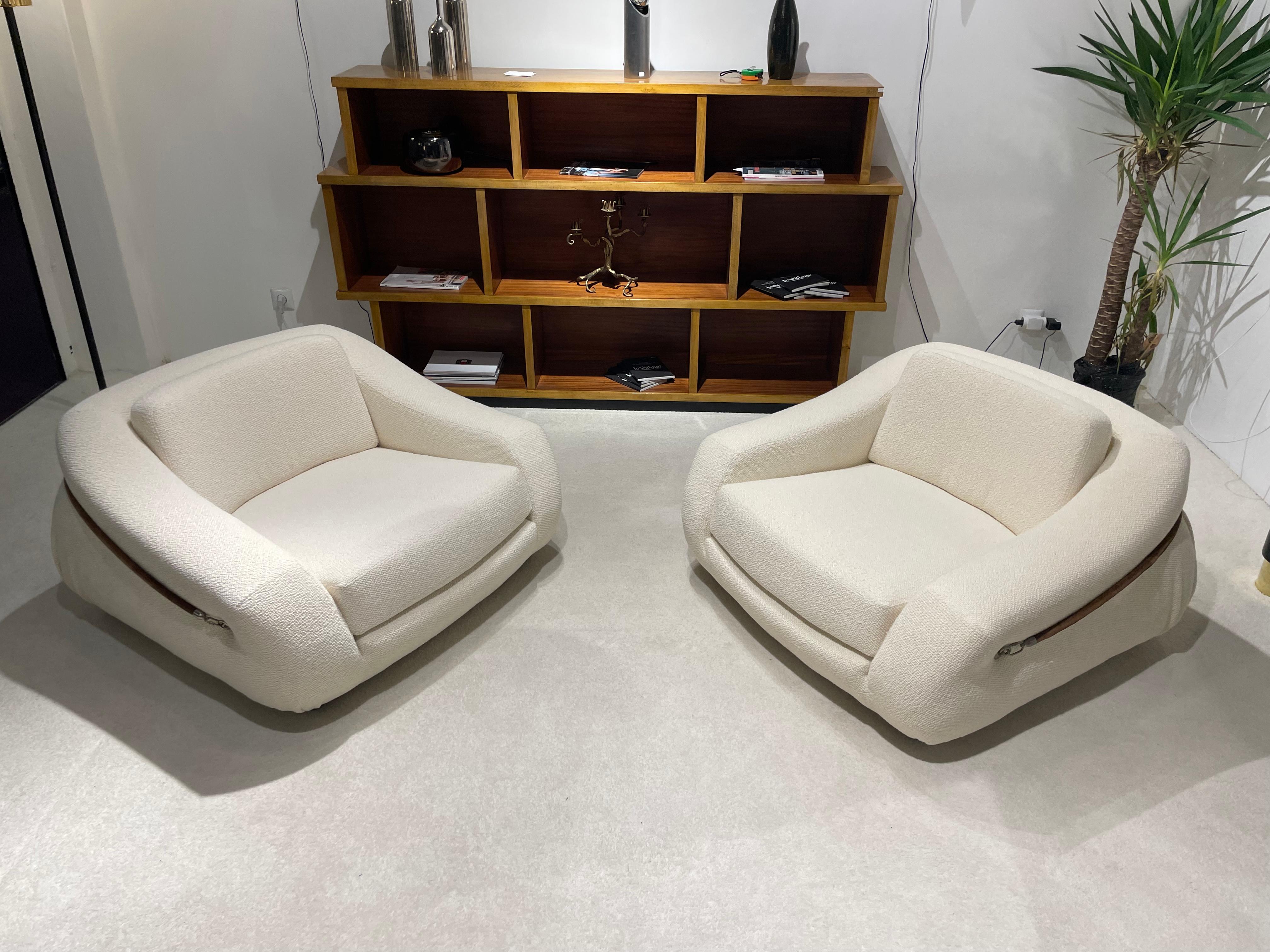 Pair of Armchairs by IFF International, Italy, 1970s In Good Condition In Saint-Ouen, FR
