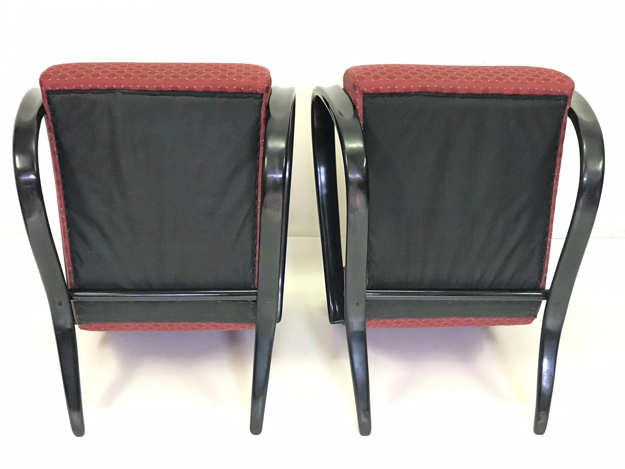 Pair of Armchairs by J. Halabala 1930, Model H-269 For Sale 2