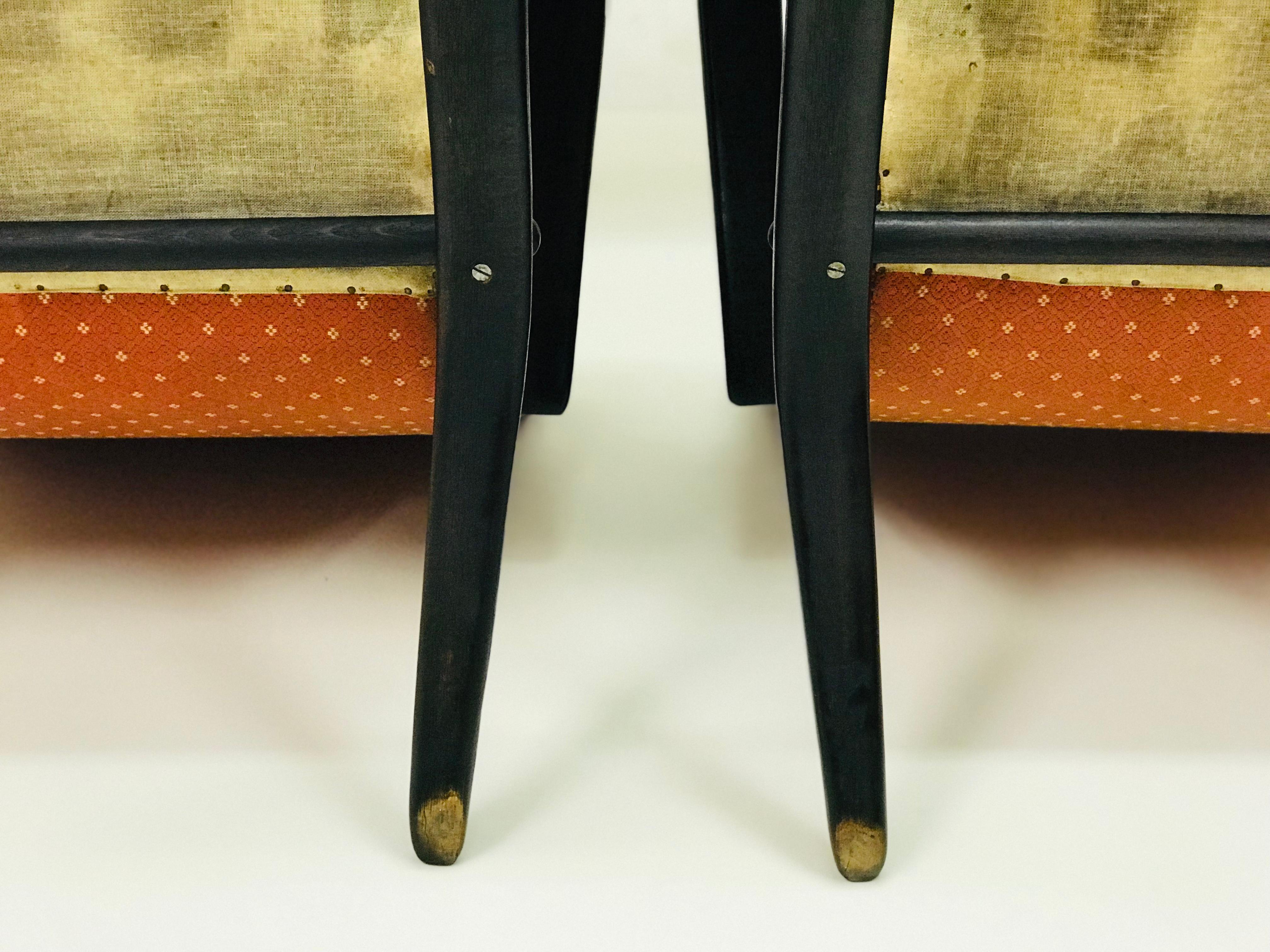 Pair of Armchairs by J. Halabala 1930, Model H-269 For Sale 4