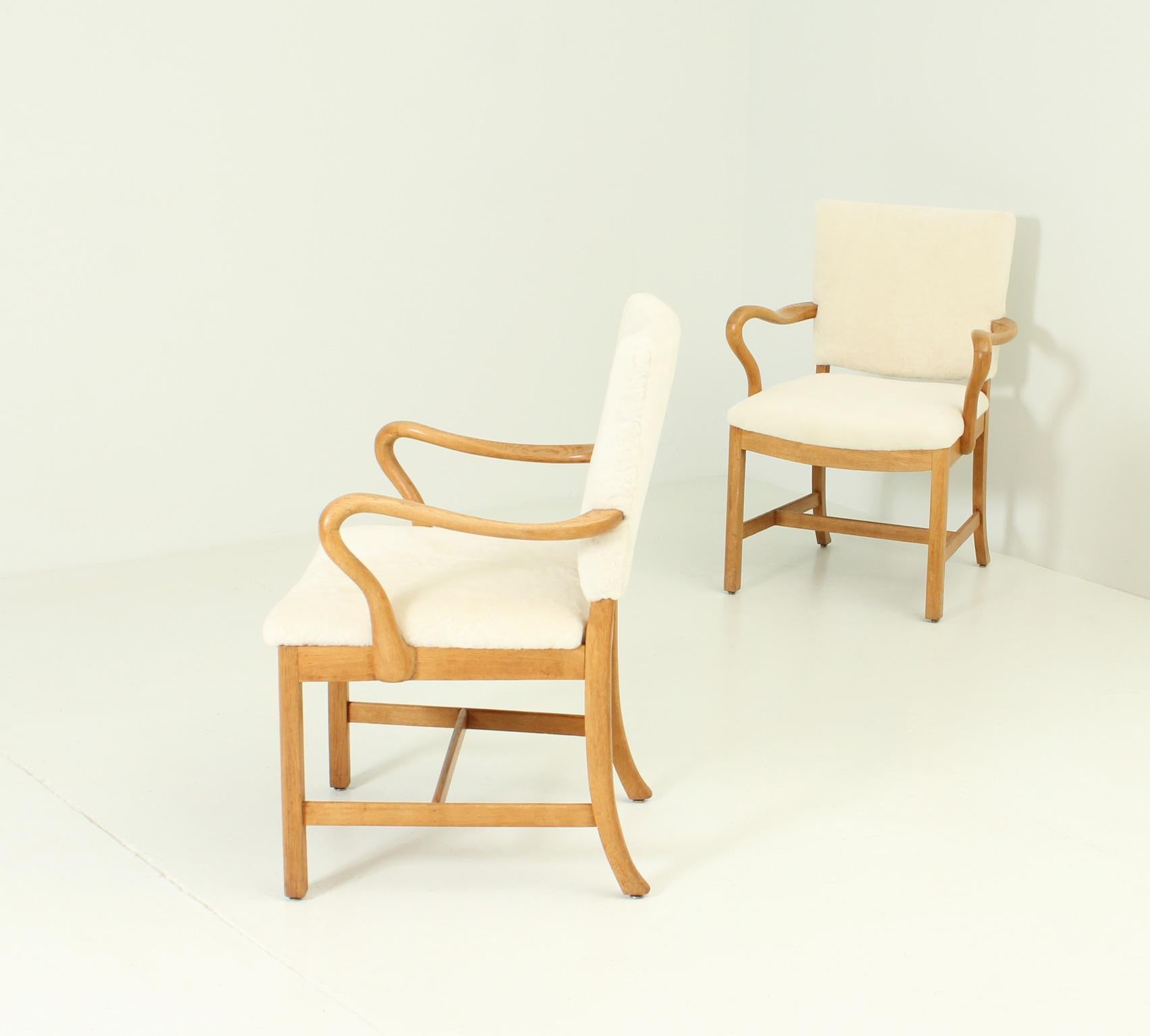 Pair of Armchairs by Jacob Kjaer, Denmark, 1930's 3