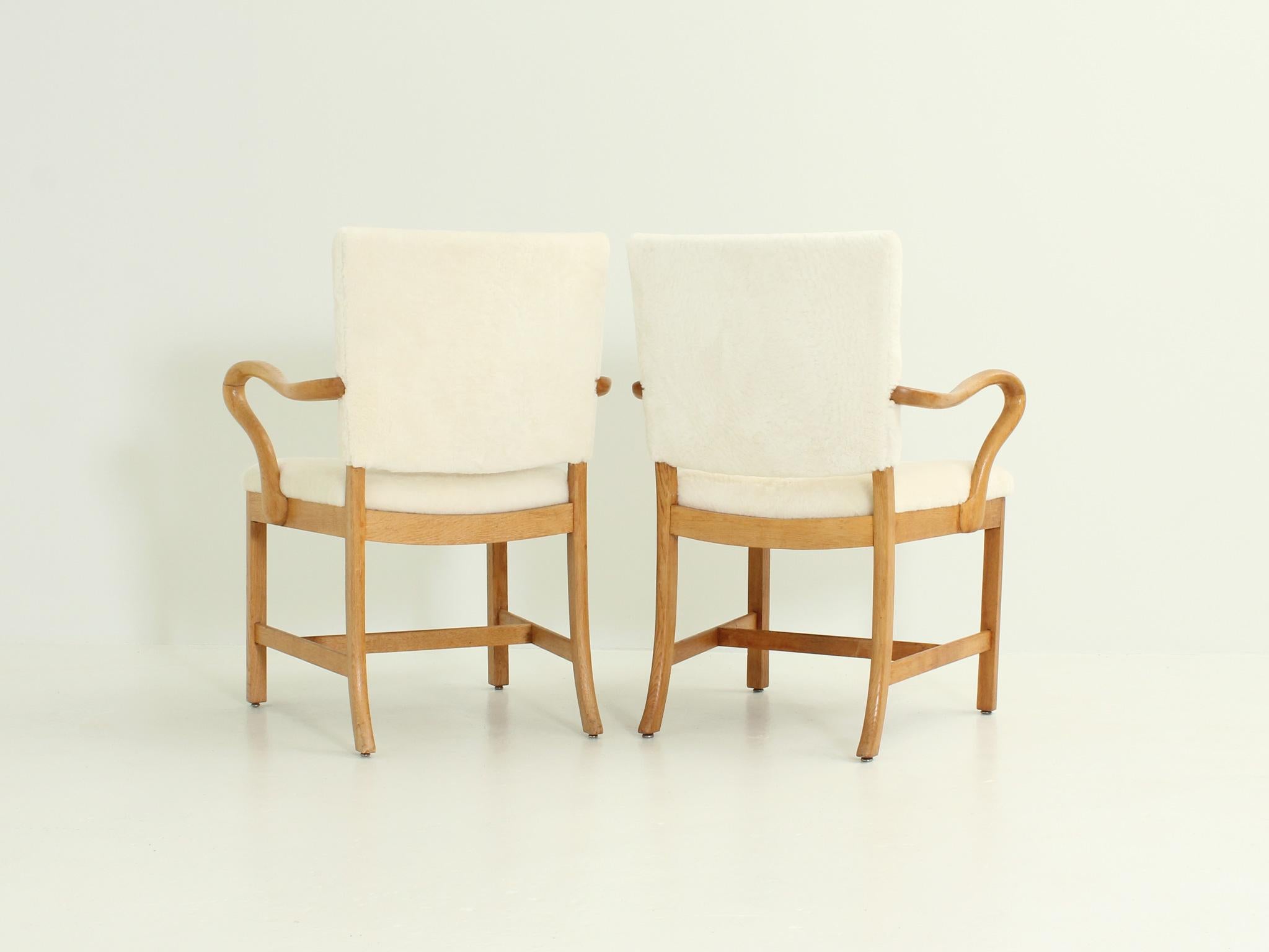 Pair of Armchairs by Jacob Kjaer, Denmark, 1930's 5