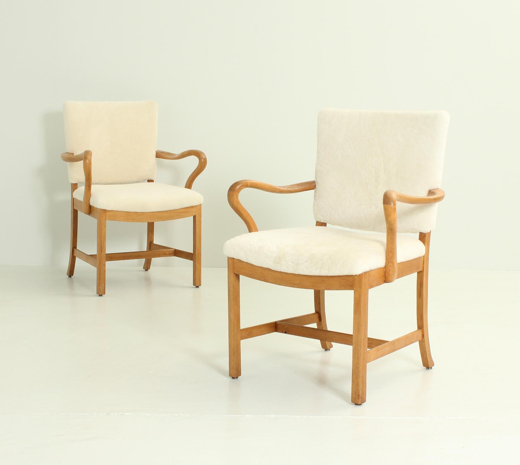 Pair of Armchairs by Jacob Kjaer, Denmark, 1930's 1